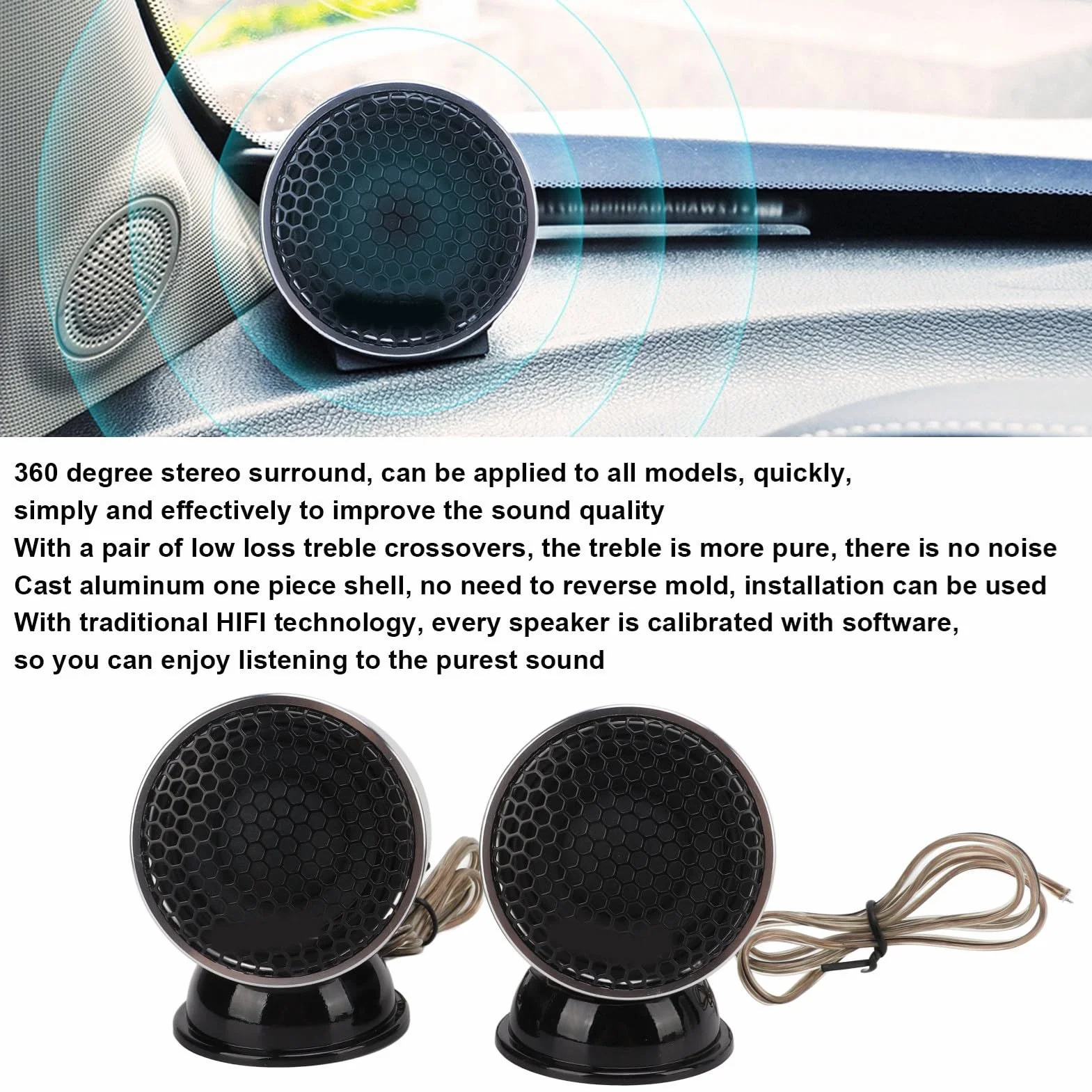 Auto Altoparlanti a Media Taglio 110w a Bassa Perdita a Bassa Perdita Crossover Stereo Altoparlante Surround per L'aggiornamento 'audio 'auto