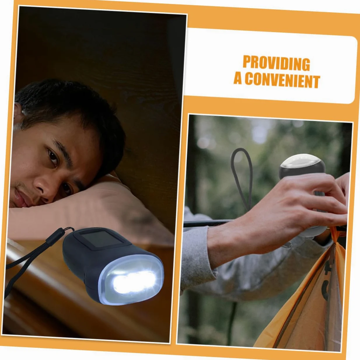 Angoily 2pezzi Torcia Elettrica Portatile Ricarica Solare e Manovella Luce Led Per Campeggio Escursionismo Ed Emergenze All Aperto