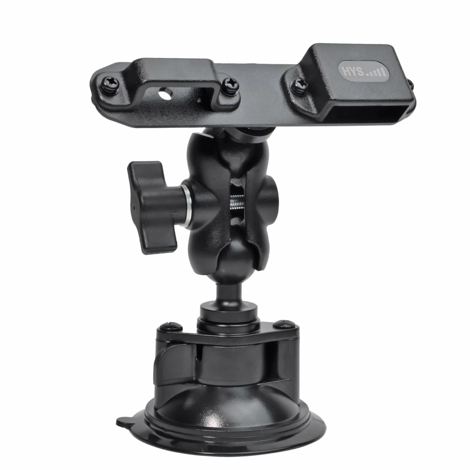 HYS 2-in-1 Radio portatile e microfono altoparlante Supporto a ventosa compatibile per Motorola Baofeng Sepura Midland, qualsiasi walkie talkie e microfono con clip posteriore