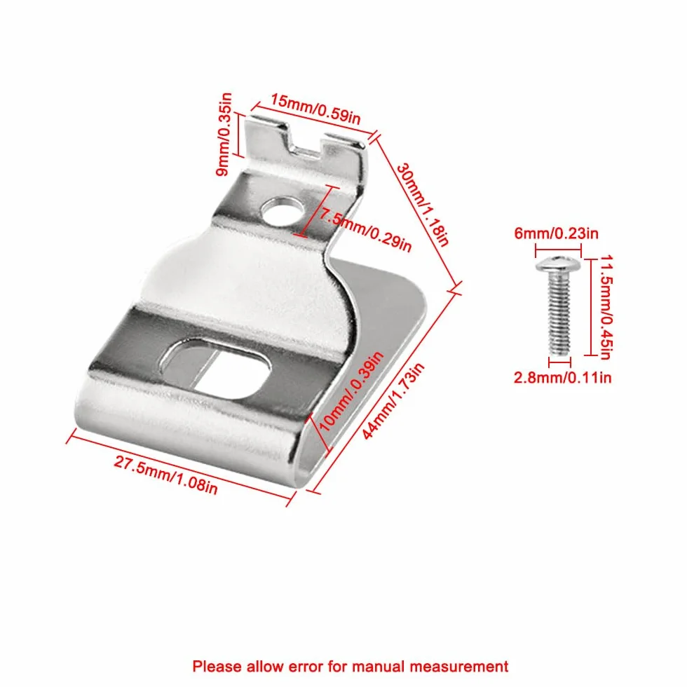 Dewalt ganci per cintura in acciaio inox 8 clip compatibili DCD980 DCD985 DCD780