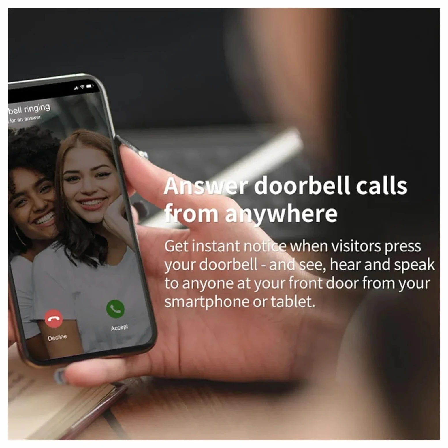 Campanello video cablato WiFi Smart Home HD 1080P con telecamera di sicurezza Conversazione bidirezionale(Doorbell)