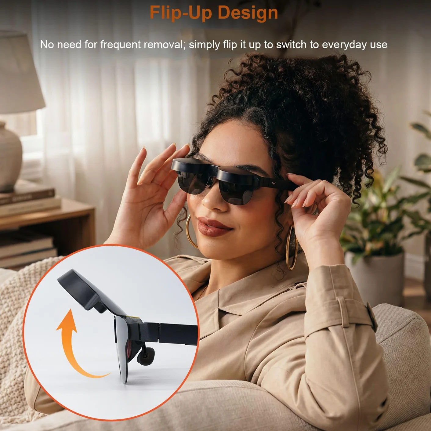 Per RayNeo Air 3s/Air 4/Air 3s Pro/Air 4 Pro, copertura parasole ribaltabile per occhiali AR, filtro anti-luce diffusa con design ribaltabile