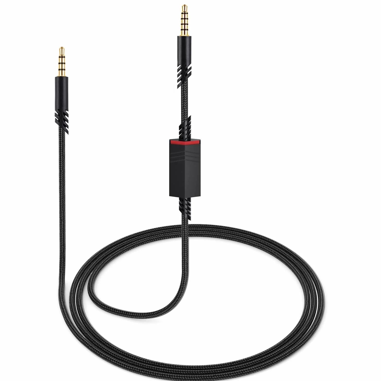 weishan Cavo di ricambio A40 per cuffie da gioco Astro A10 A40 TR, cavo audio staccabile intrecciato da 3,5 mm con interruttore muto microfono in linea, lungo 1,8 m