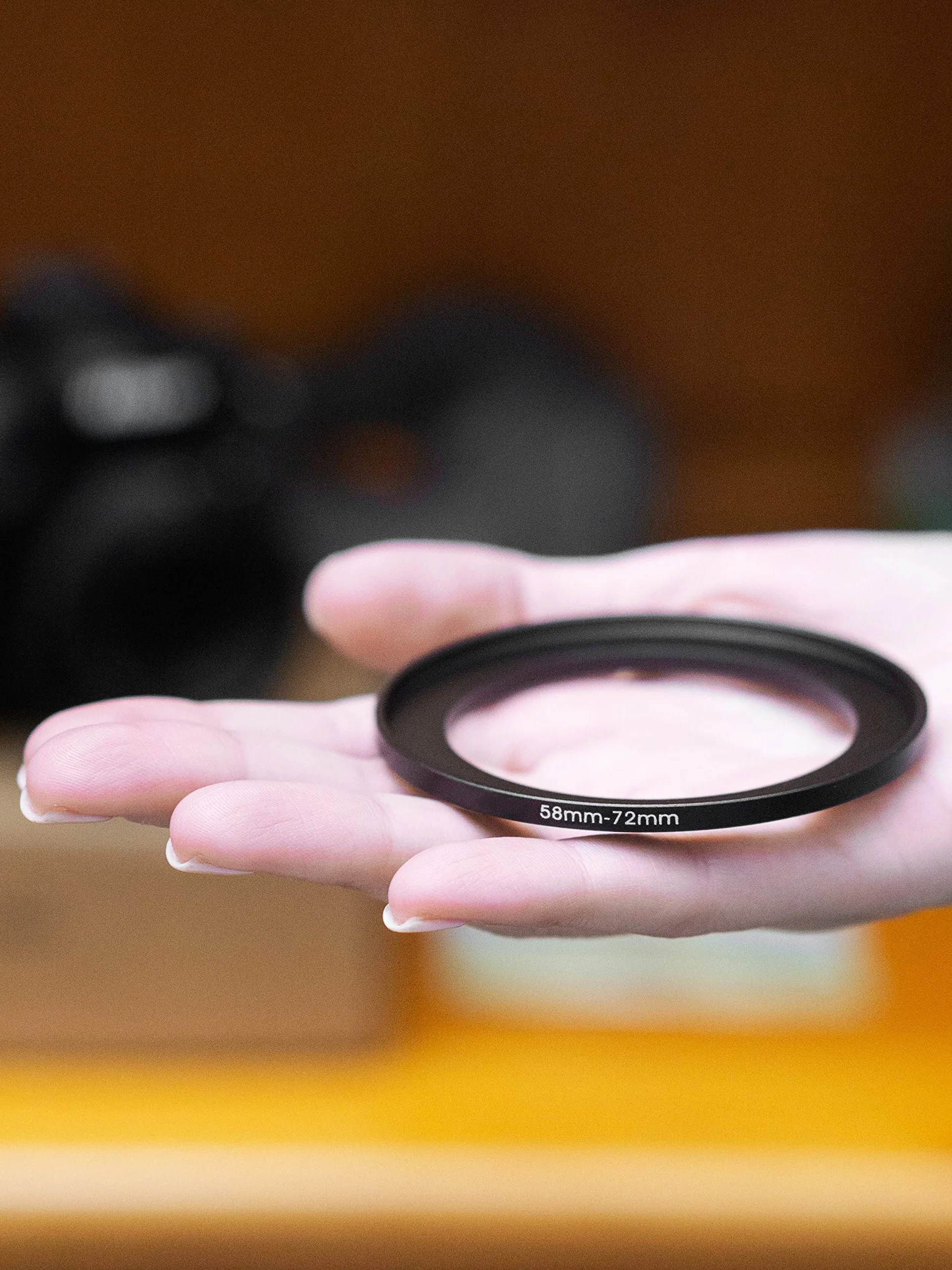 STEP UP Filter Adapter, anello adattatore del filtro, In alluminio fresato a CNC (43mm – 52mm)