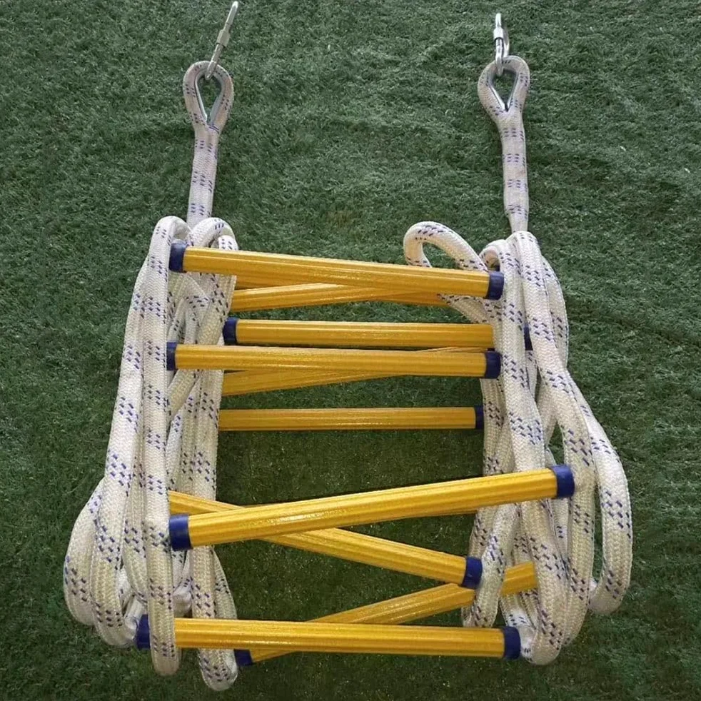 Generico Scala antincendio di Emergenza, Scala di Sicurezza in Corda da 15 m per finestre e balconi, Facile da Usare, Perfetta per Bambini e Adulti, Strumento di Soccorso di Emergenza Portatile