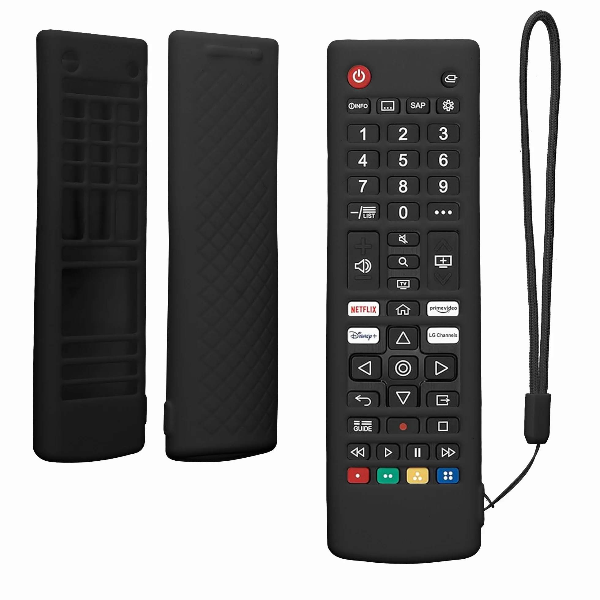 kwmobile Custodia Silicone Telecomando Compatibile con LG Smart TV AKB Cover - Guscio Protettivo Telecomando Antiscivolo - nero