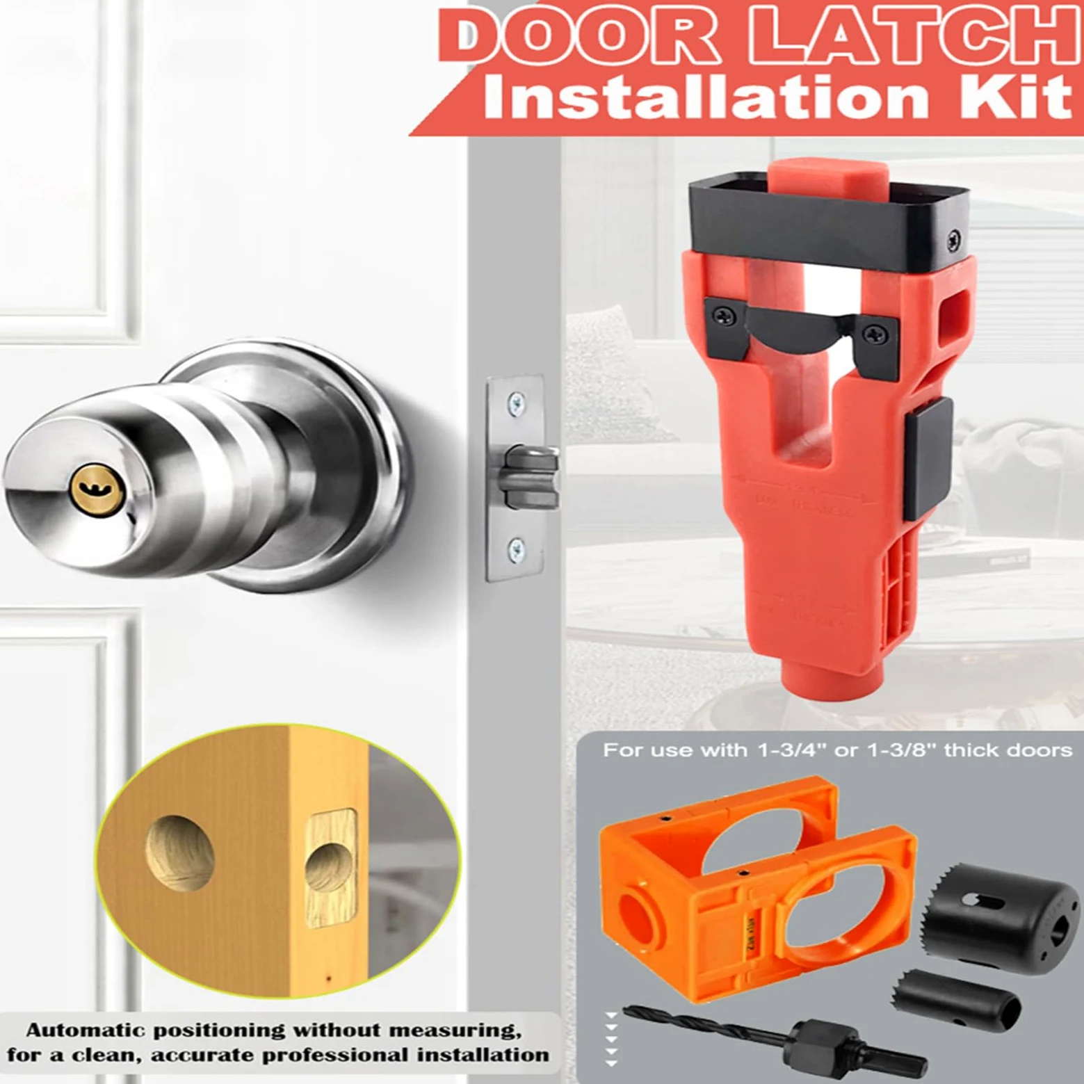 Kit Installazione Serratura Porta Ricambi Serrature Catenacci Bulloni | Dima Per Porte Strumenti E Elettrici Per Riparazioni Di Porte Interne, Esterne, Casa, Cucina E Finestre