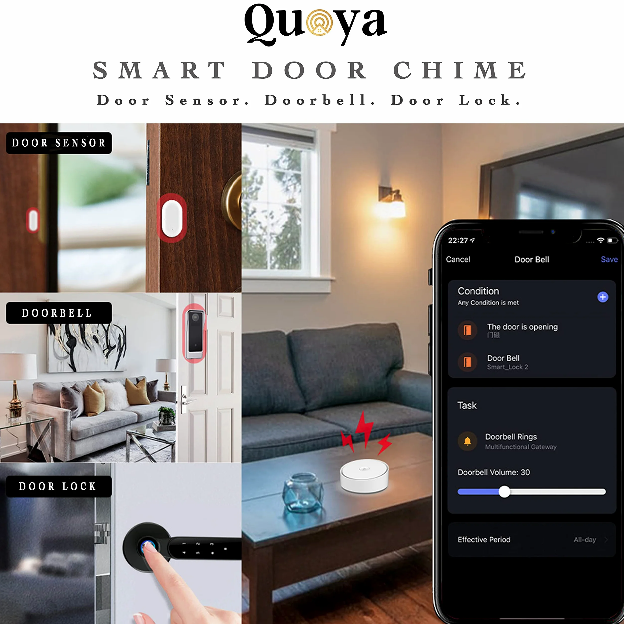 QUOYA Tuya/SmartLife Gateway multimodale, Zigbee 3.0, Bluetooth BLE, BLE MESH (compatibile solo con dispositivi Tuya/SmartLife)