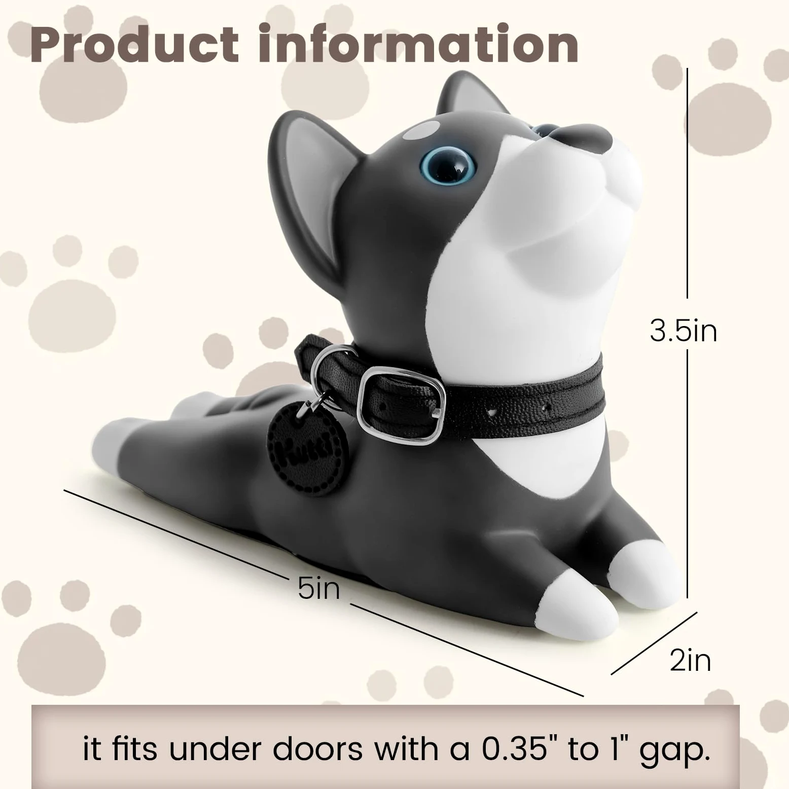 DomeStar, fermaporta, con simpatico fermaporta a forma di cane Husky, decorativo per porta a forma di animale