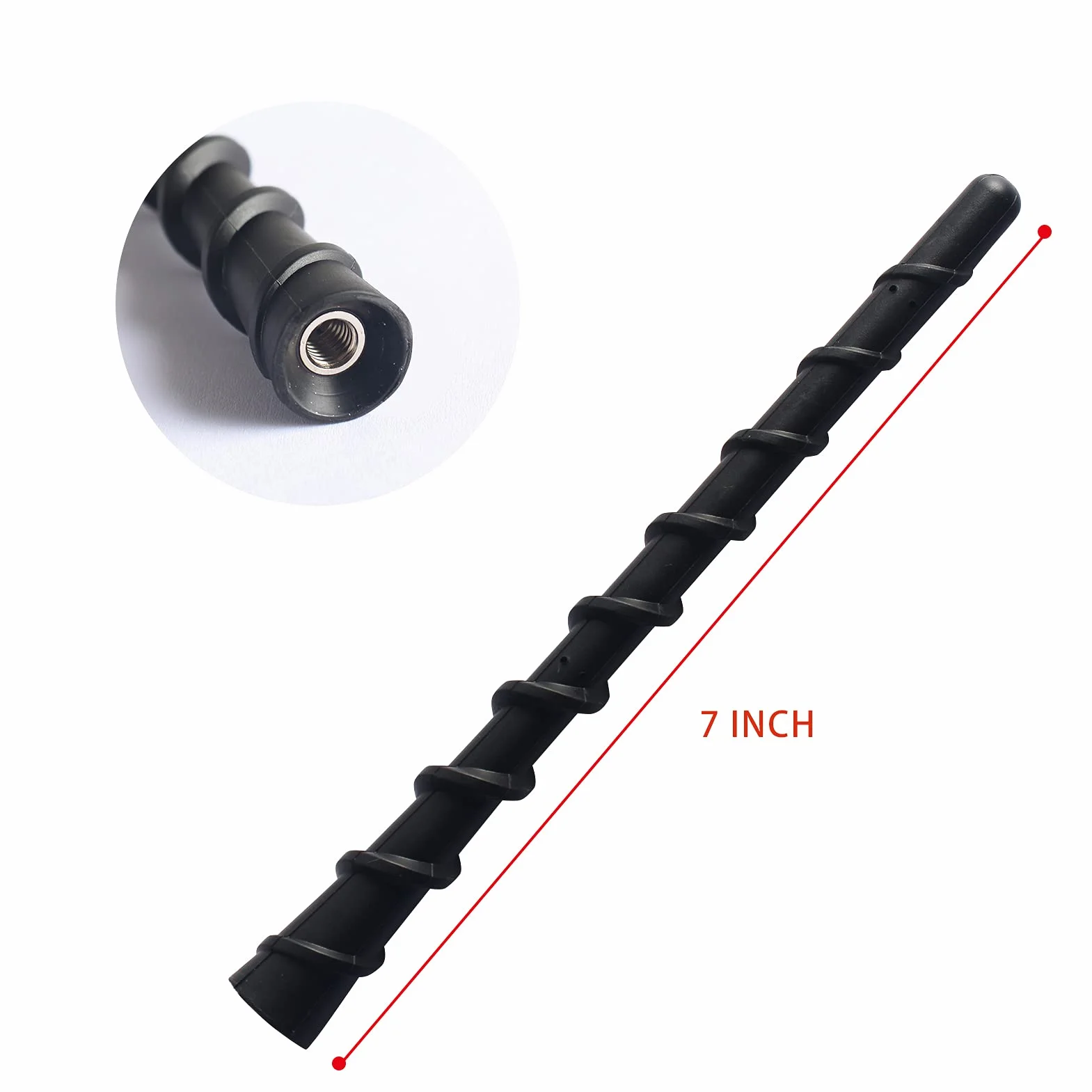 Antenna per moto corta 17,8 cm compatibile con Harley Davidson Tour Electra Road Glide Trike Ultra Classic 1989-2021 | in gomma morbida | progettata per una ricezione radio ottimizzata