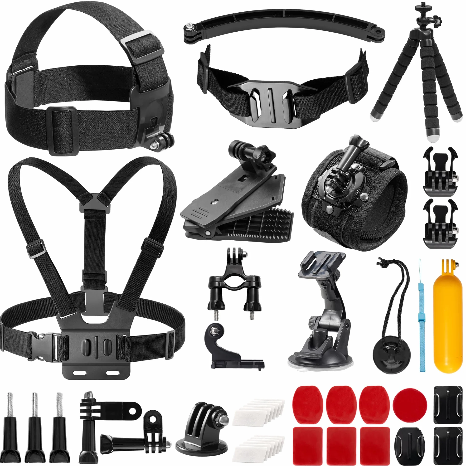 AKASO Kit di Accessori per Action Cam Compatibile con GoPro Hero/ Insta360 DJI Vemont Victure APEMAN COOAU WOLFANG e Altro