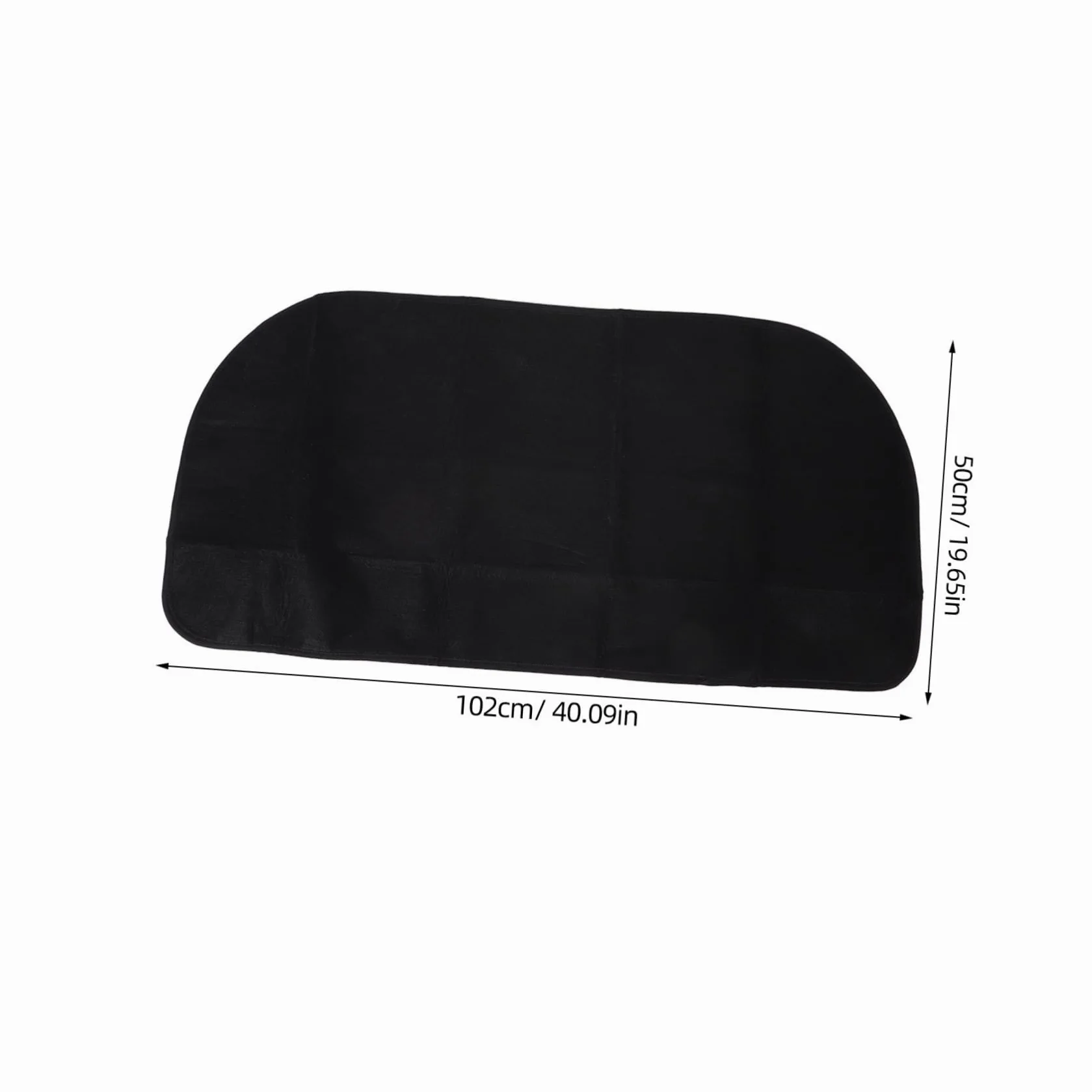 Tappeto Ignifugo Mezzo Tondo per Stufa, Protezione Pavimento | Poliestere e Pvc, Nero, per Grigliate All'aperto e Campeggio, Profilo Elegante e Stile Moderno