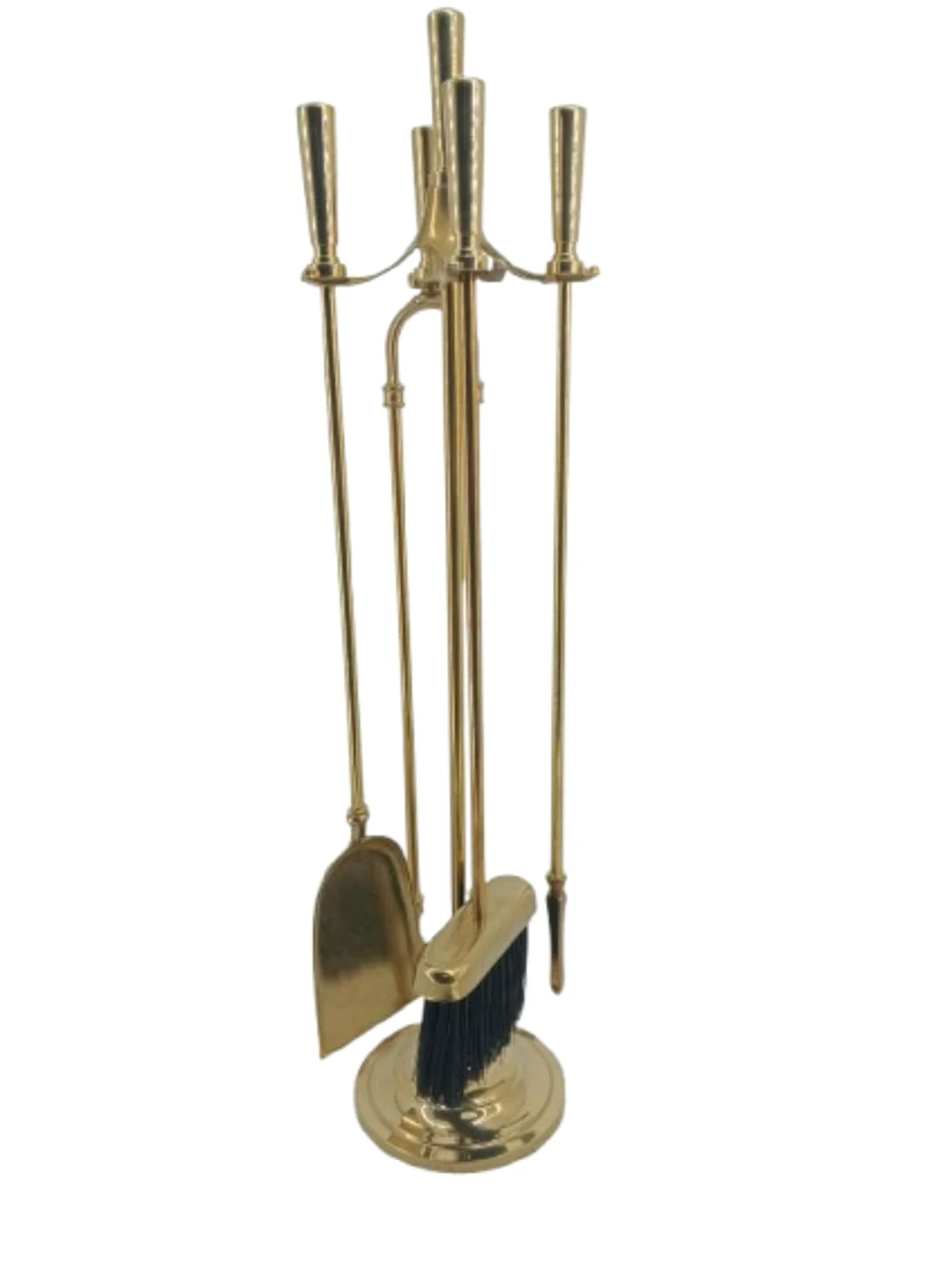Set accessori per camino kit utensili trespolo in ottone lucido cilindro
