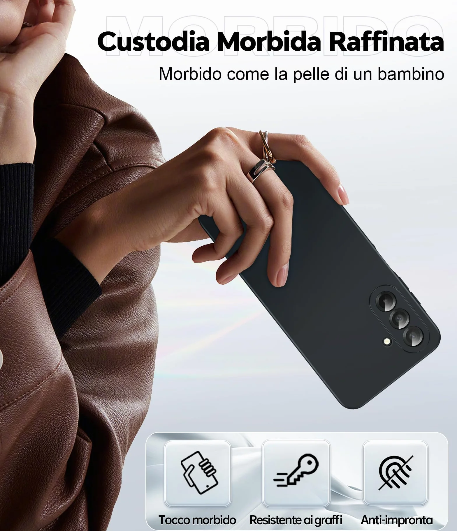 LeYi Cover per Samsung A26 5G con 2 Pezzi Vetro Temperato, Custodia Morbida Silicone Liquida TPU Protettivo Ultra Slim Antiurto, Case con Protezione Fotocamera per Samsung Galaxy A 26