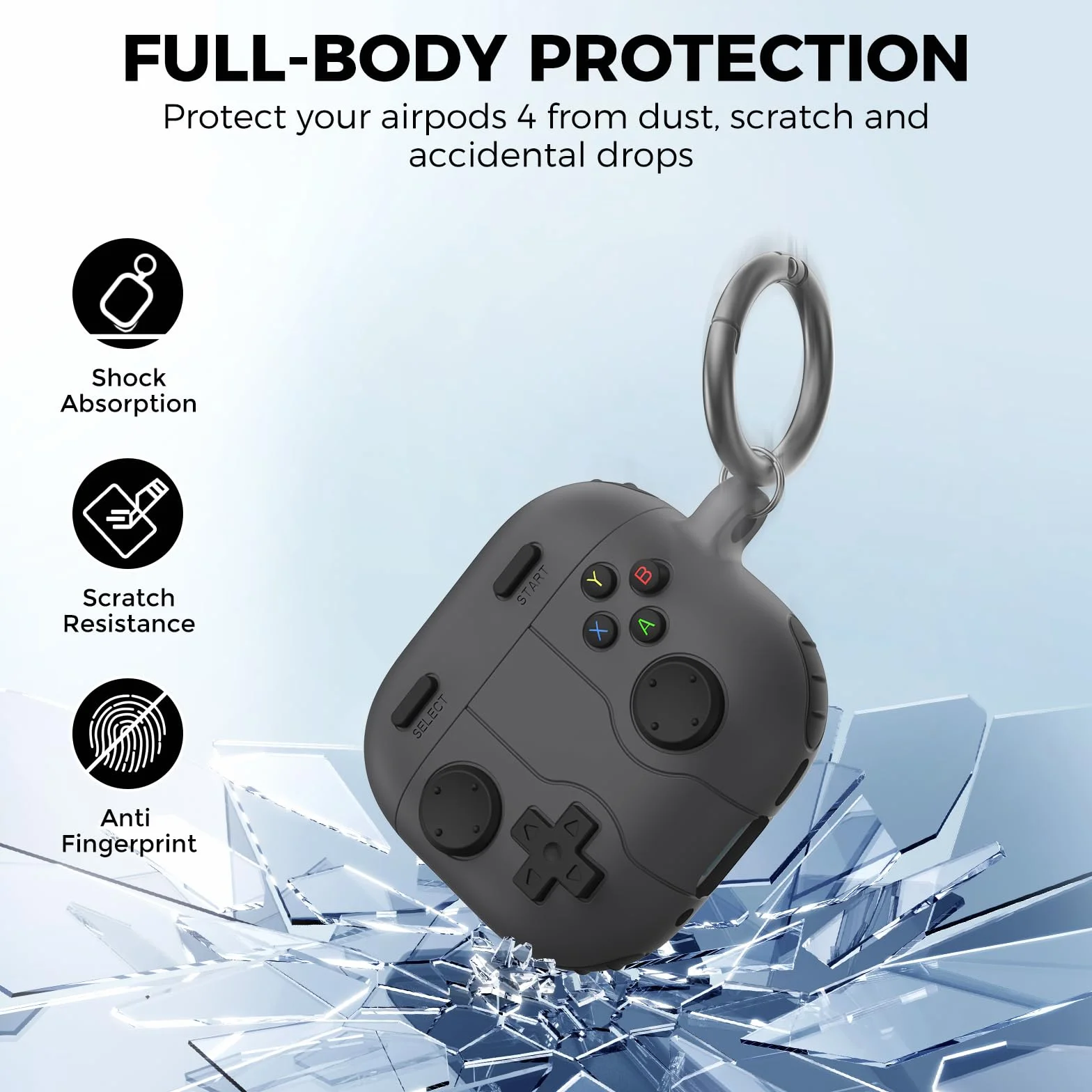 AhaStyle AirPods 4 Custodia Cover con Kit Pulizia Retro Handheld Game Console Design per AirPods 4a Generazione Custodia Morbida Pelle Protettiva in Silicone per Apple AirPods4 2024 Custodia Ricarica