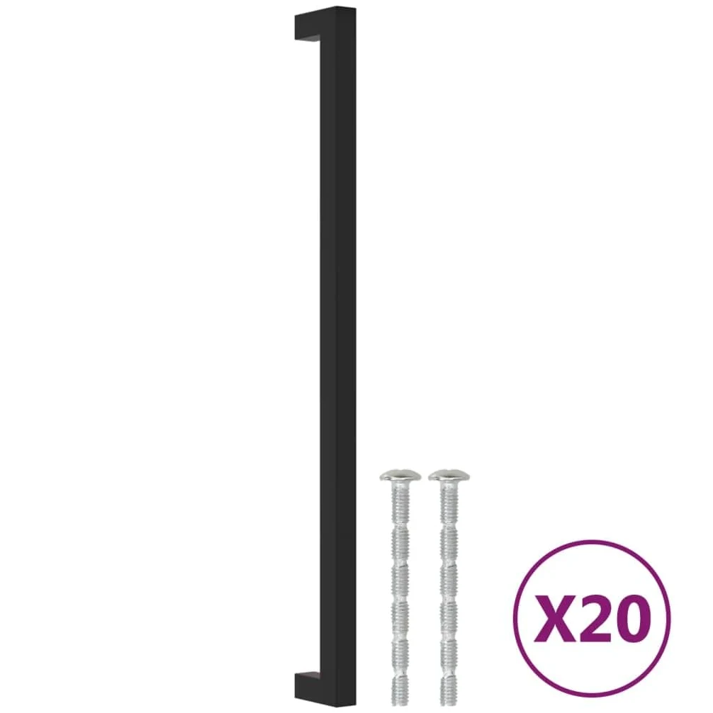 Maniglie per Mobili 20 pz Nere 320 mm in Acciaio Inox,Maniglie Moderne,Maniglie Cassetti,Maniglie per Mobili-3203657