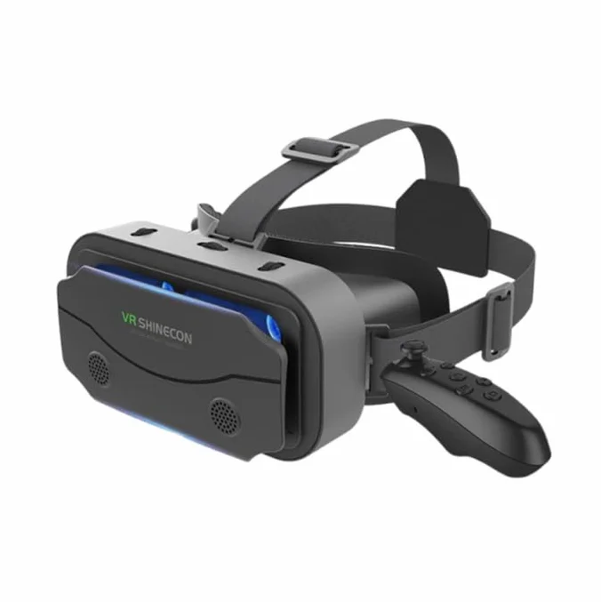 Occhiali VR per cellulare con telecomando, 3D VR Glasses Virtual Reality Occhiali PC Intrattenimento Anti Luce Blu Fit iPhone & Android 5.0-7.2 pollici
