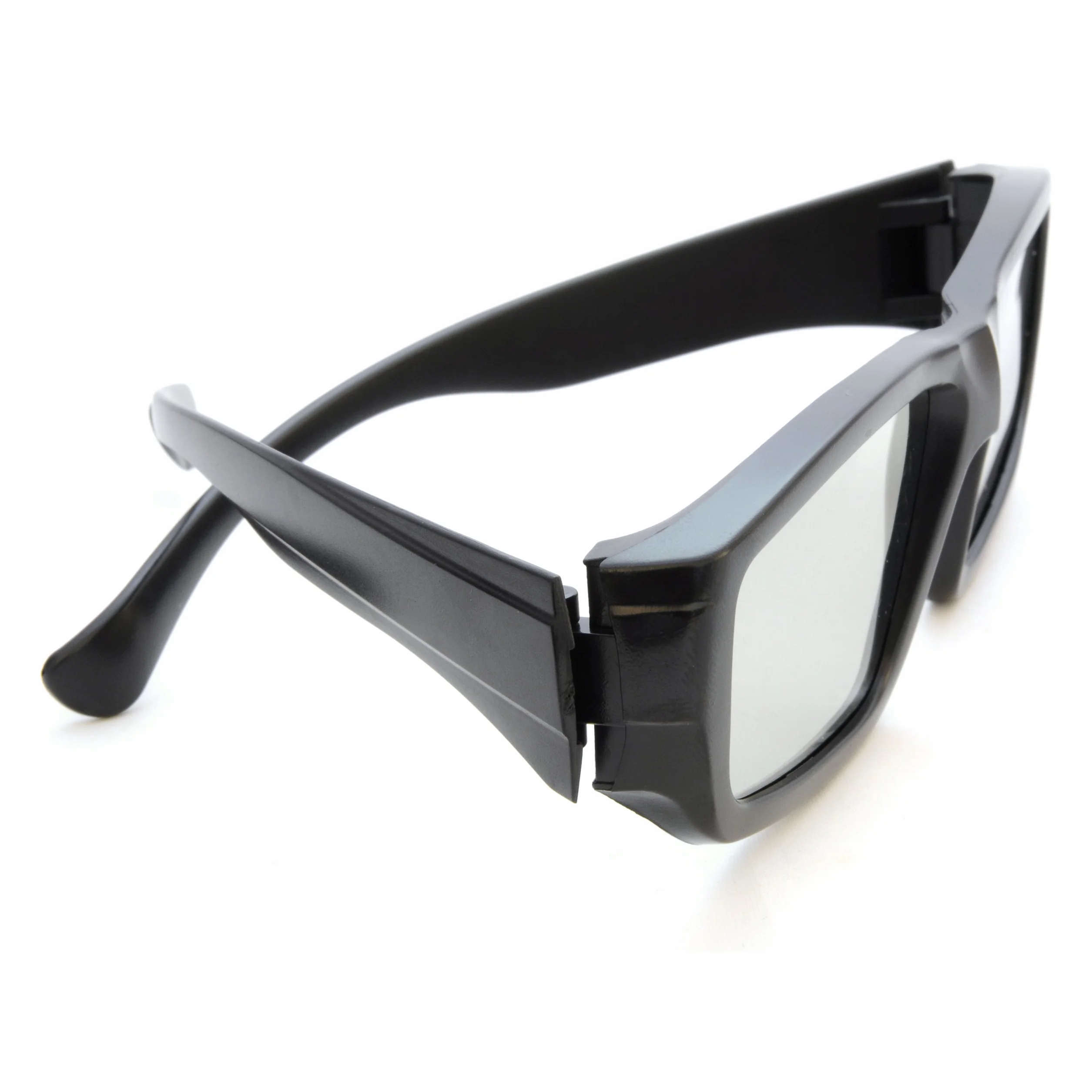 Ganzoo Occhiali 3D passivi Nero Set da 4, per TV con 3D passivo, PC Gaming e Film in Cinema RealD, Tecnologia a polarizzazione Circolare, Montatura plastica, aste Pieghevoli con Cerniere, 15 cm, 20 g