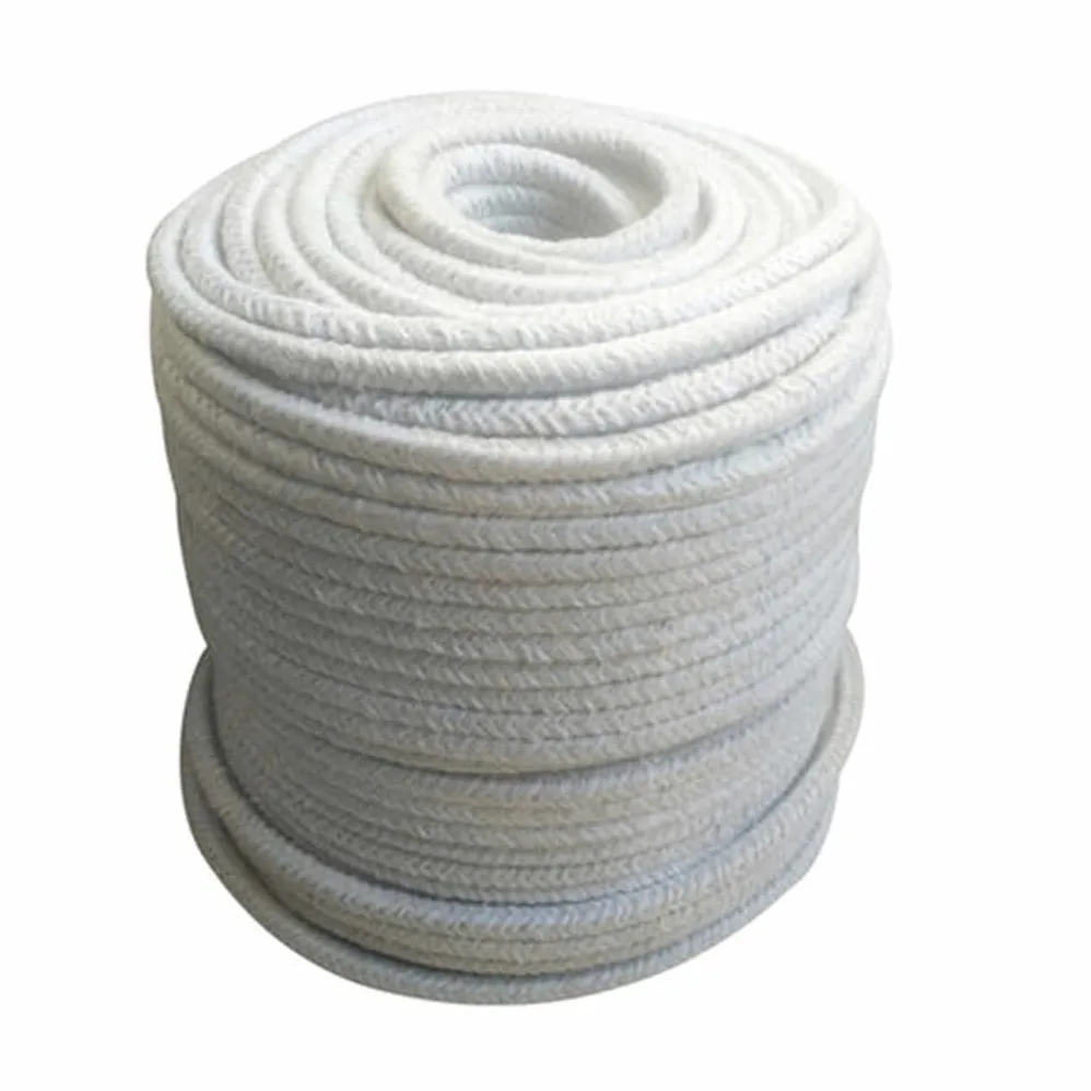 Corda Intrecciata in Fibra Ceramica Senza Amianto da 1 M 1260 ℃ A1 Striscia di Tenuta for Porta del Forno Incombustibile, Dimensione Quadrata 6-35 Mm(25x25mm)
