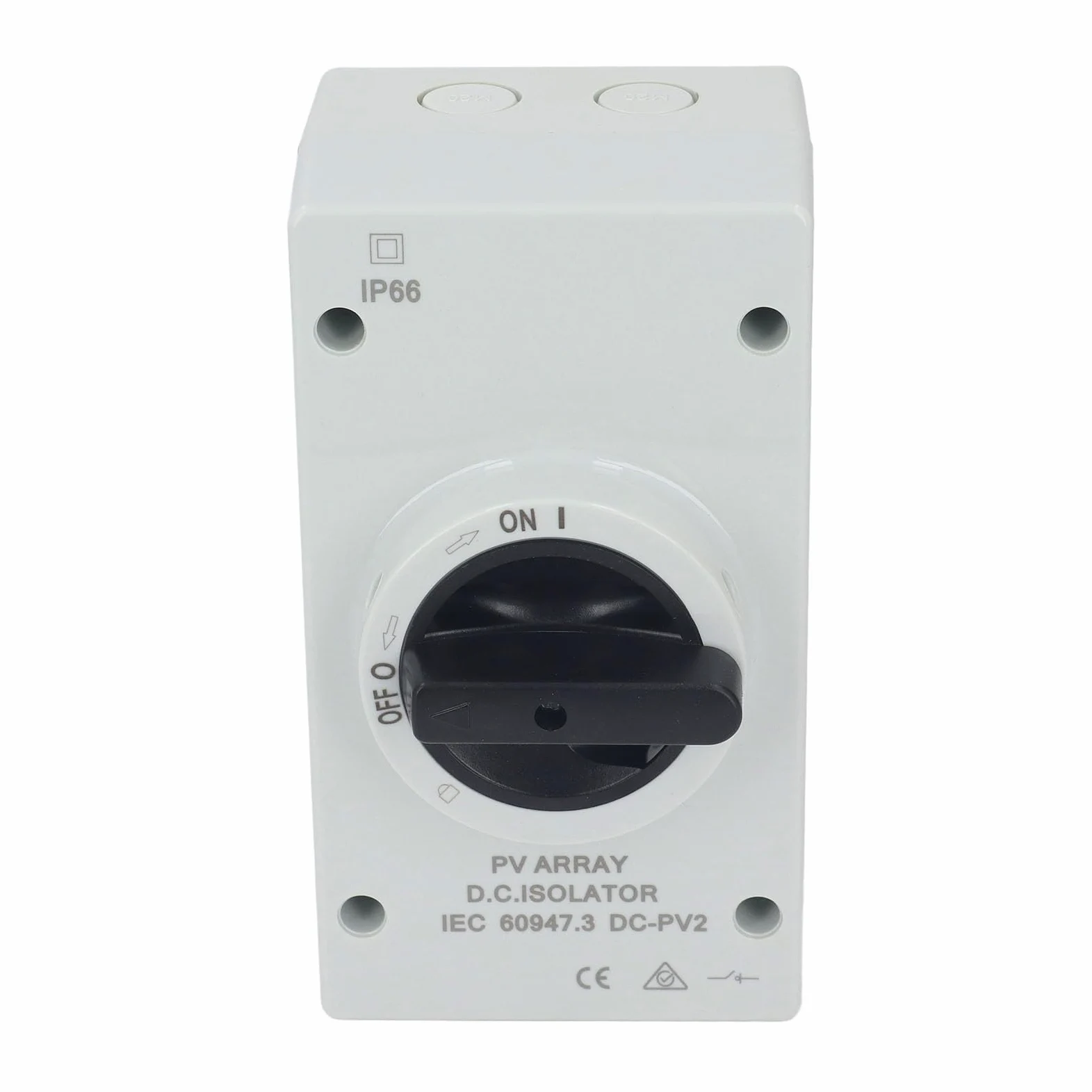 Ejoyous Sezionatore CC Fotovoltaico IP66 PC Sezionatore CC Fotovoltaico 1000 V 32 A Design Compatto con Serratura per Sistemi Solari Collegati Alla Rete di Barche RV e Fuori Rete