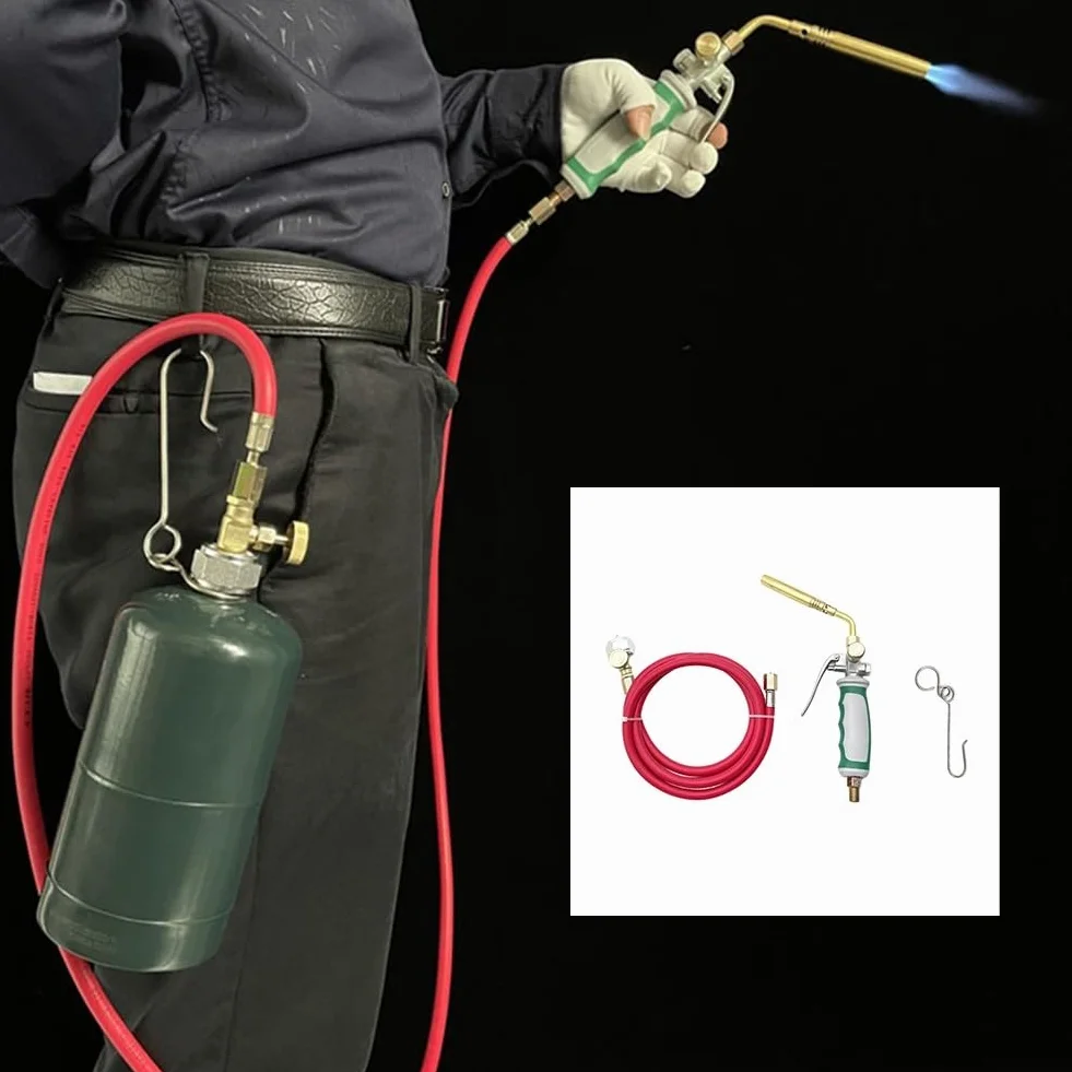 Torcia di saldatura in ottone con tubo di gomma 1,6 m per propano