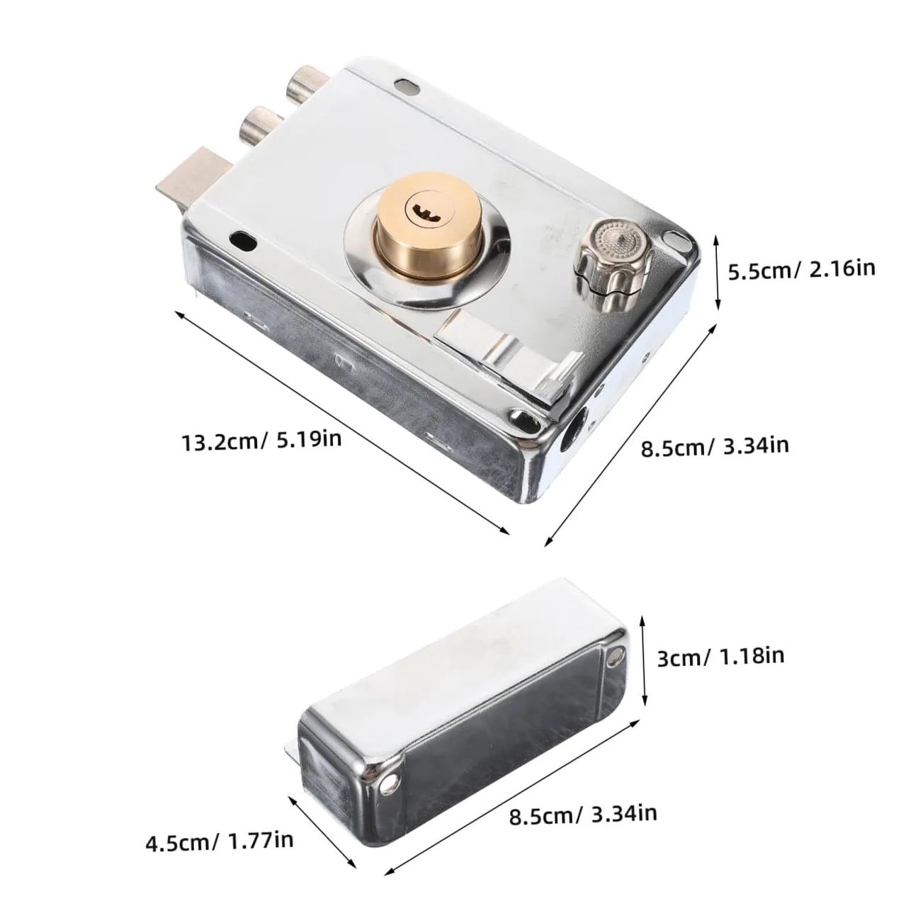 Artibetter 1set Serratura Per Porta Inossidabile Con Chiusura Catenaccio Sicurezza Antifurto Per Porte Da Camera Design e Apertura Resistente e Pratica Per La Tua Casa