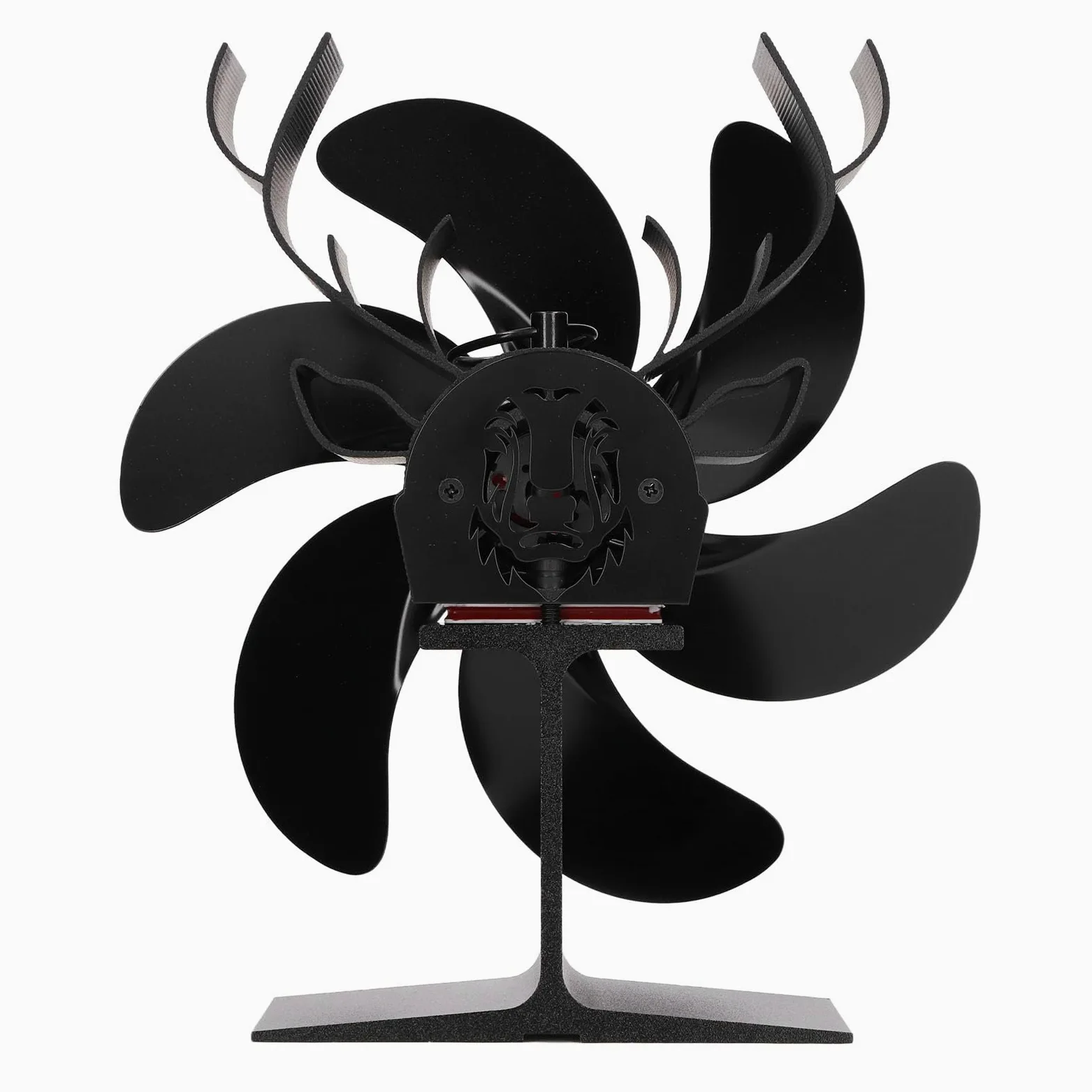 Ventilatore per stufa a legna a 6 pale per camino, risparmio energetico, resistente alle alte temperature