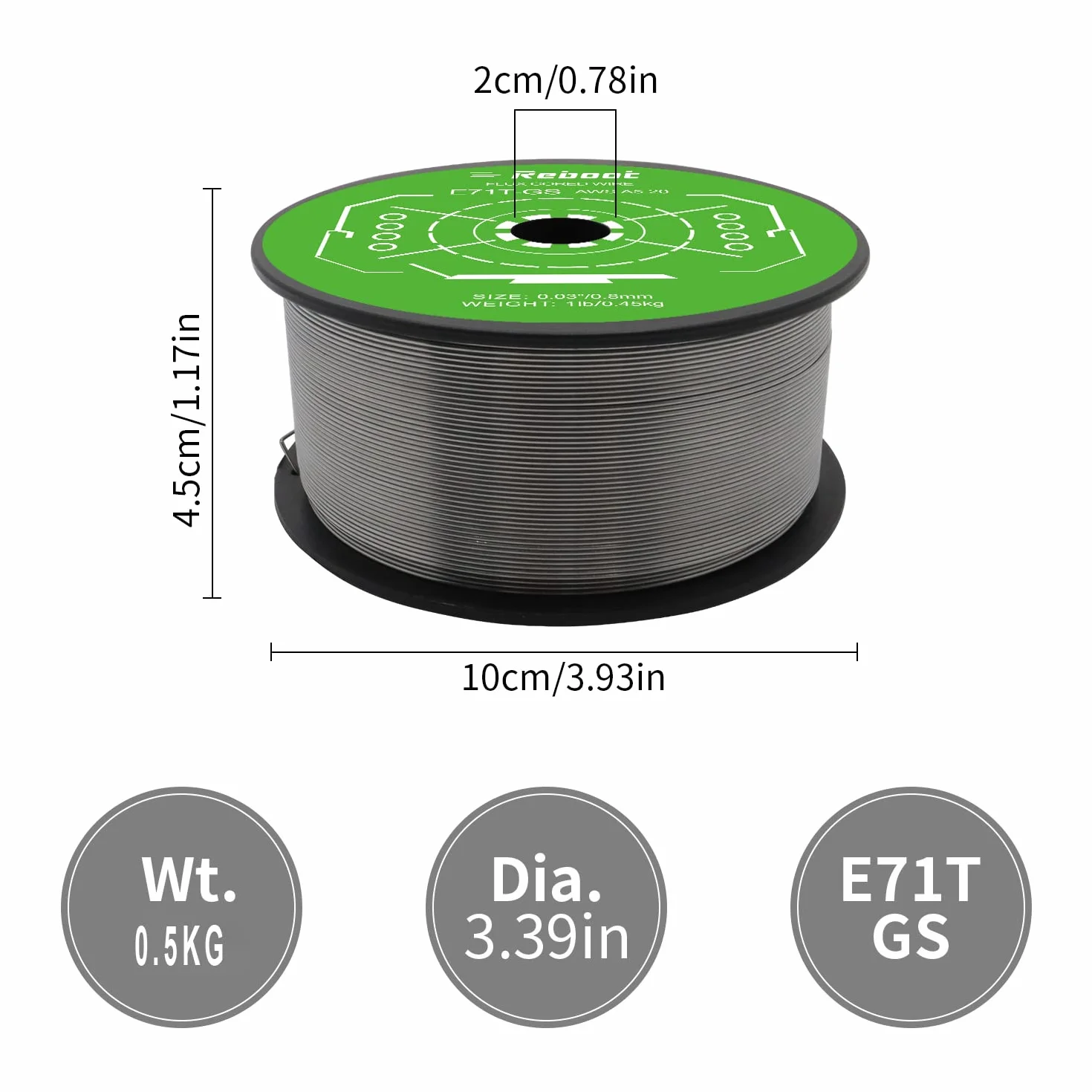 Reboot Filo MIG 0.8mm 0.5kg E71T-GS FCAW drut spawalniczy