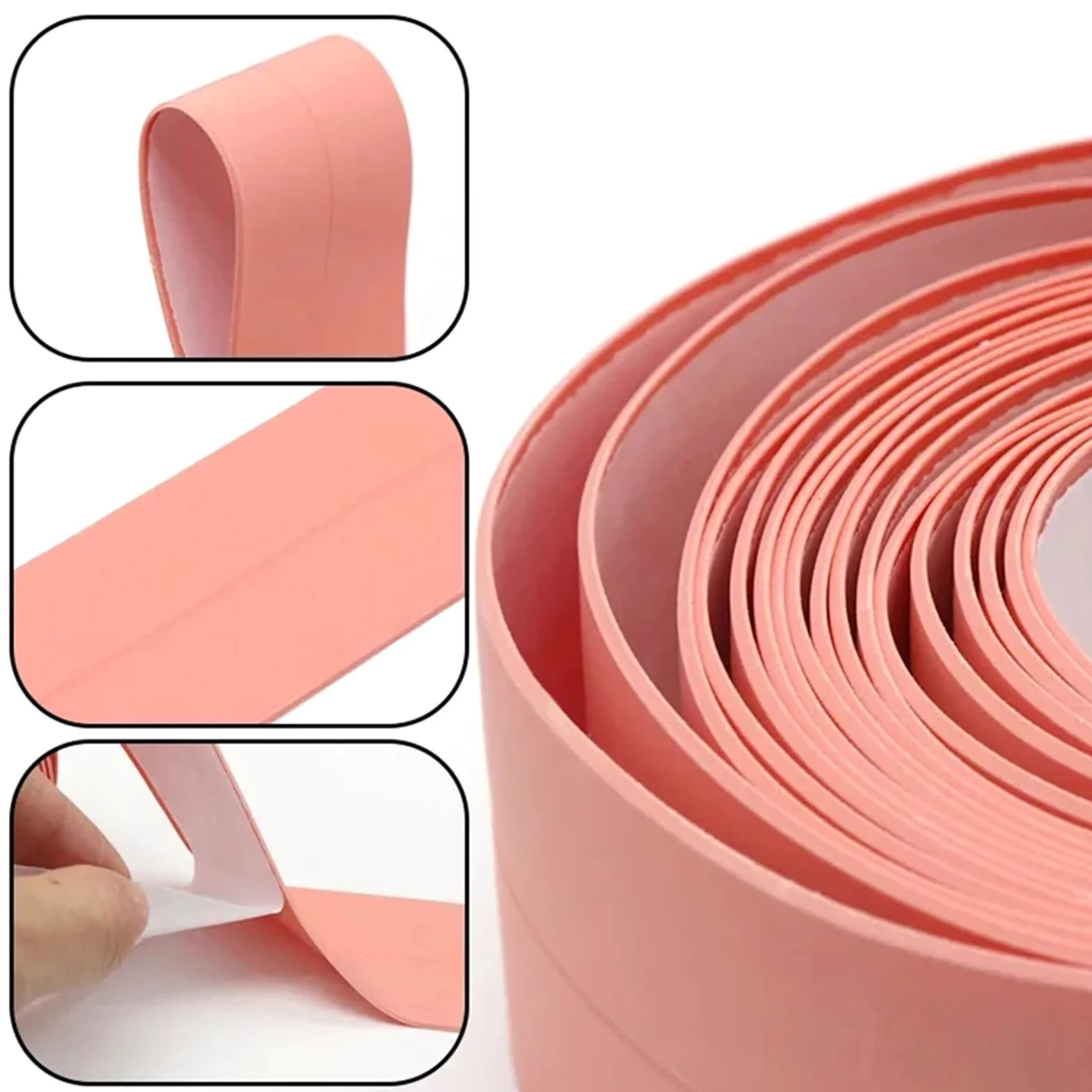 6 rotoli di nastro da bagno 3,2 m disponibili Nastro sigillante impermeabile da cucina Nastro for angolo da parete for WC da bagno per Bordo Vasca da Bagno(Brown)