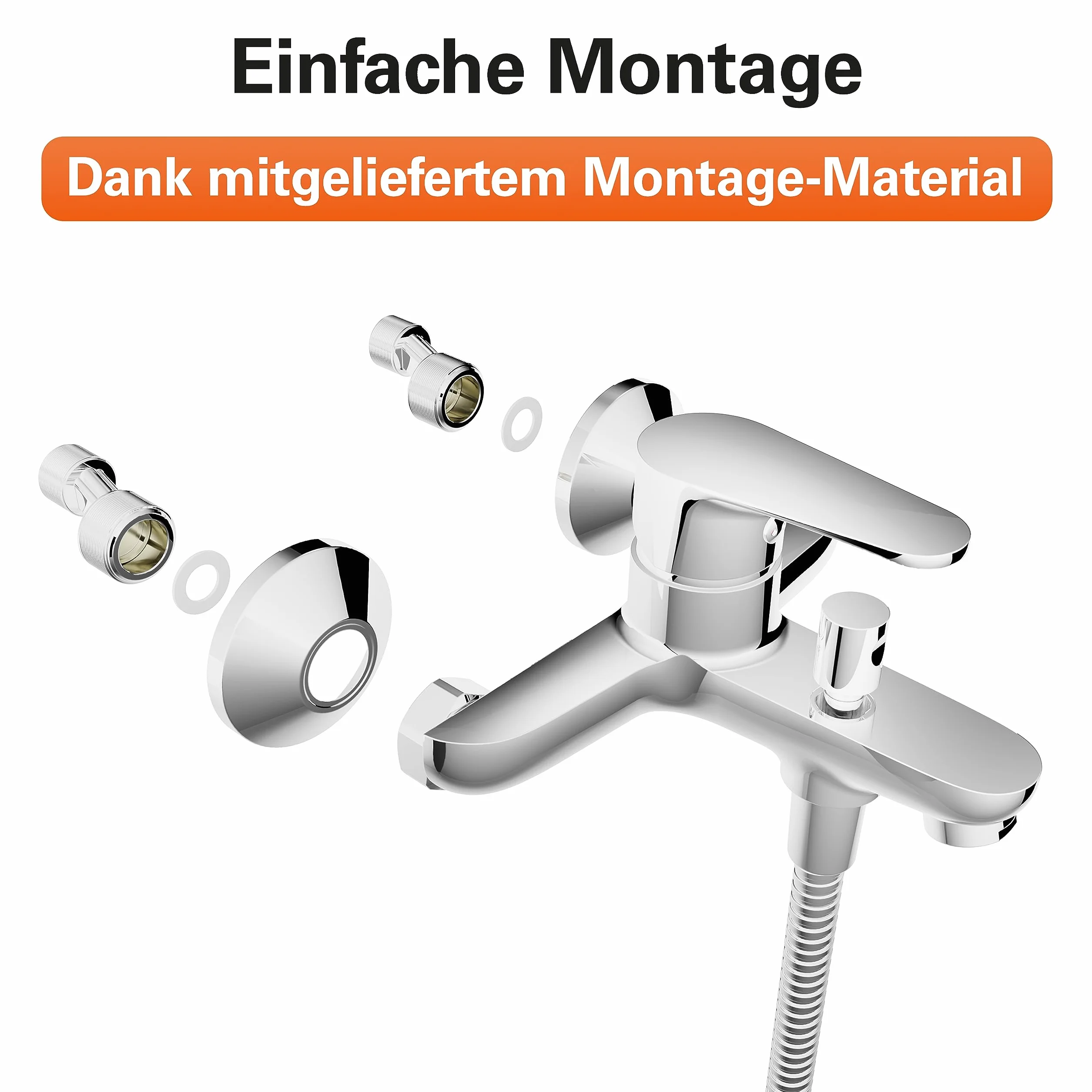 EISL Claudio NI023CALCR Miscelatore Vasca da Bagno con Doccetta Deviatore Monocomando Cromato