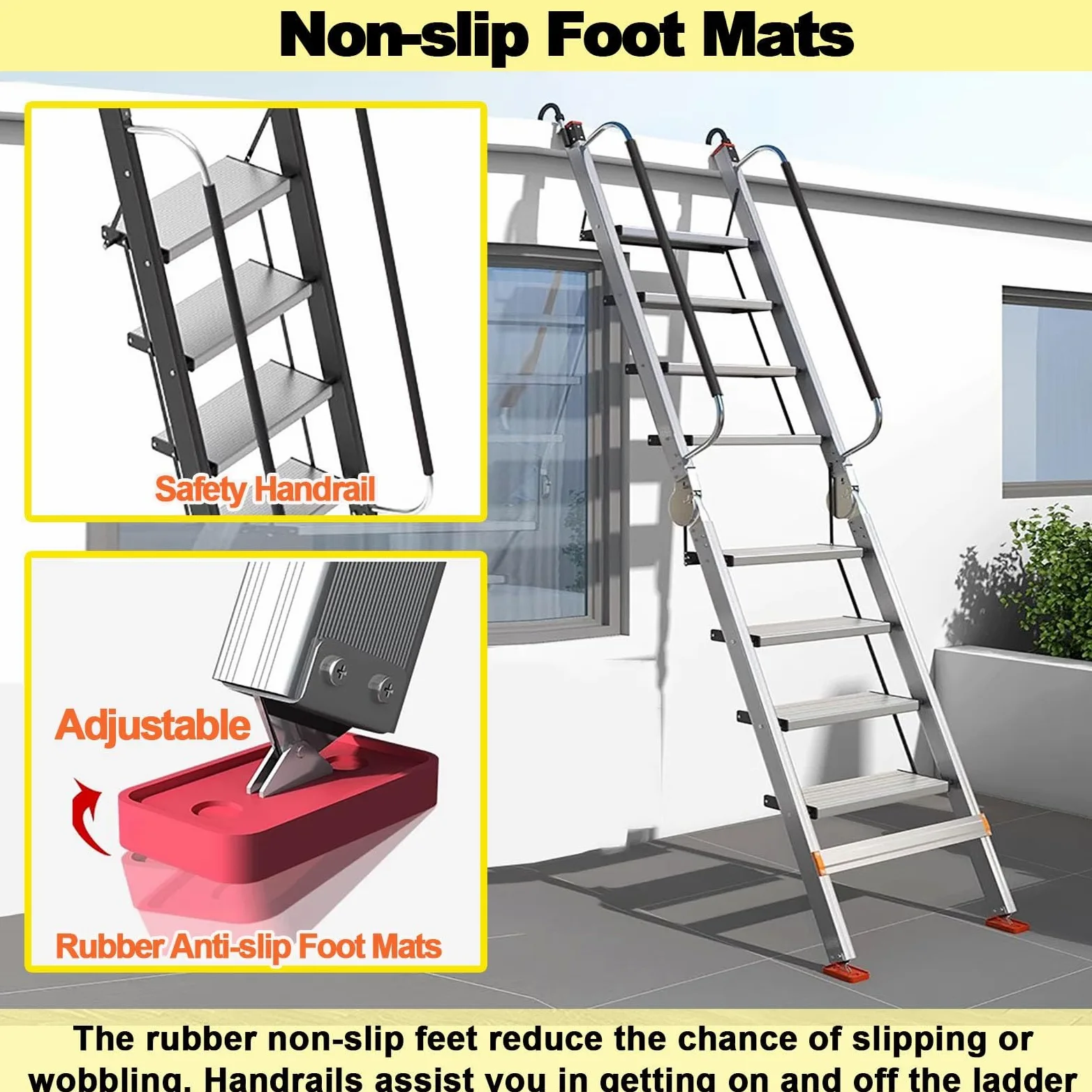 Scala Portatile per Letto a Castello, Scala a pioli Resistente per Un Facile Accesso a luoghi elevati, Soluzione di Fuga d'emergenza per Uso Domestico e Commerciale.