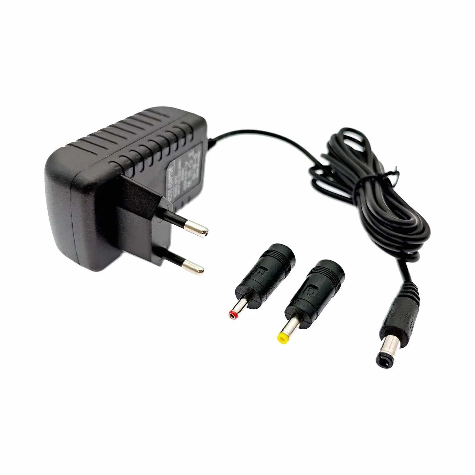 JZK Adattatore di alimentazione DC 6 V 1 A 1000 mA. Caricatore da 6 V, adattatore di ricarica da 5,5 mm x 2,5 mm, con connettori da 3,5 mm x 1,35 mm e 4,0 mm x 1,7 mm