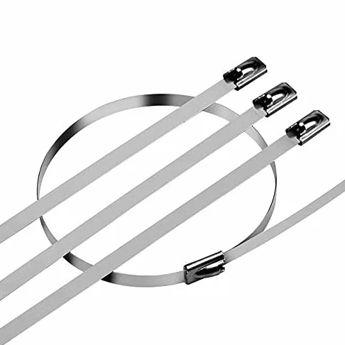 Fascette 100 PZ 7.9 * 100/200/250/300/350/400/500/600mm Fascette in Metallo in Acciaio Inox Cravatte Cinghie di Scarico Tubo di Induzione Fascette Cavi(7.9mmx500mm)