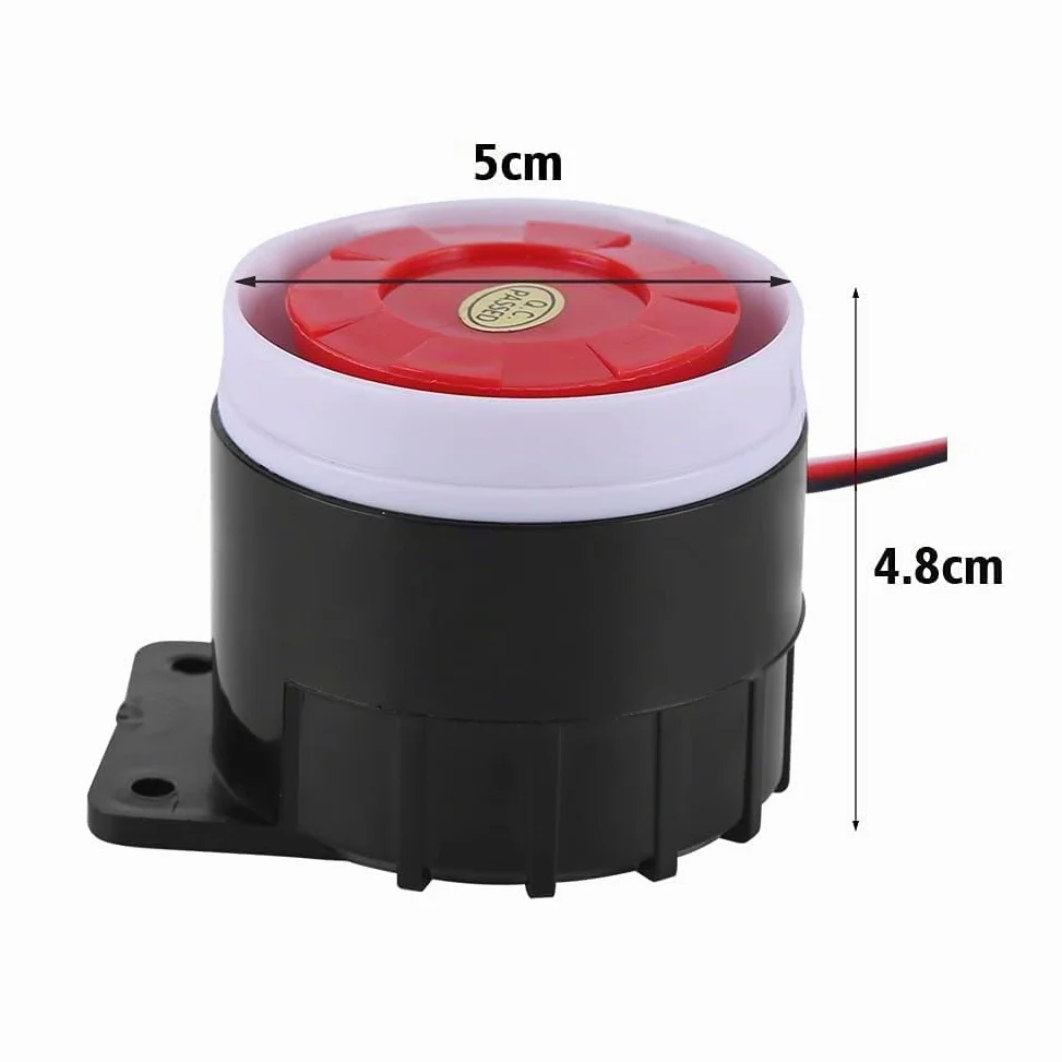 Sistema Di Allarme Cablato Di Sicurezza Domestica Con Sirena 110 dB - Mini Tromba DC 12V - Sistema Di Sicurezza Sonoro