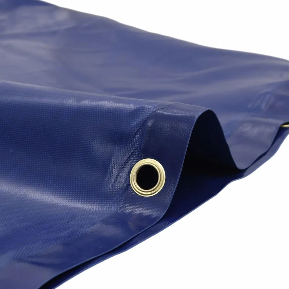 Telone blu 5 x 7 m, 650 g/m², in tela con rivestimento in PVC, resistente alle intemperie, agli strappi, ai raggi UV, con occhielli in metallo, versatile telone protettivo per giardino, auto