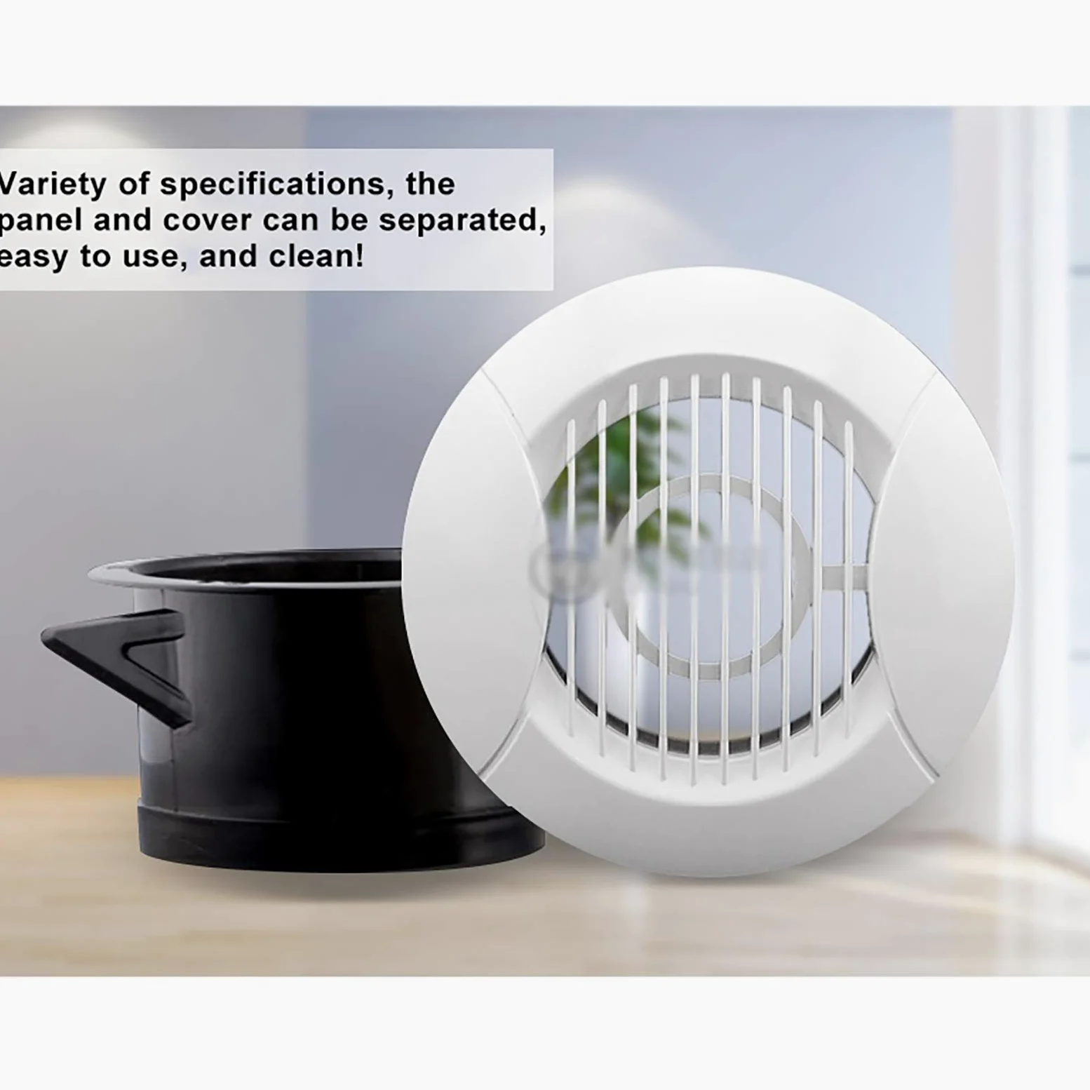 QWEASDF Abiti Rotonda Air Spat Addens ABS Vobinatura Diamidioso Vent Cover Bianco Condizionatore Bianco Outlet Grille Adatto per la Cucina Bagno Bedroom Office Ventilation (Ø75-200mm),200mm