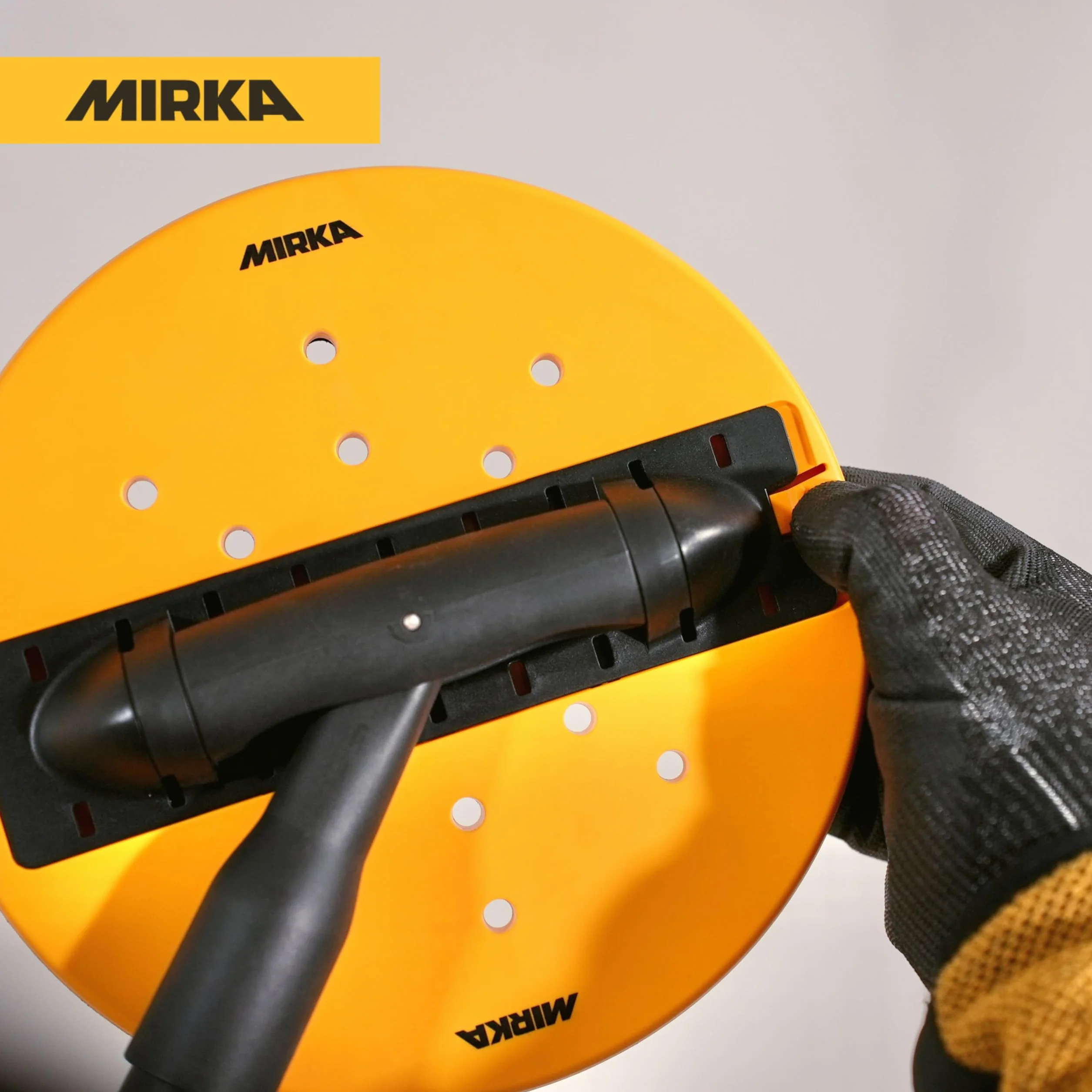 Mirka DecoSander Testa di levigatura stabilizzata 180° per pareti soffitti cartongesso