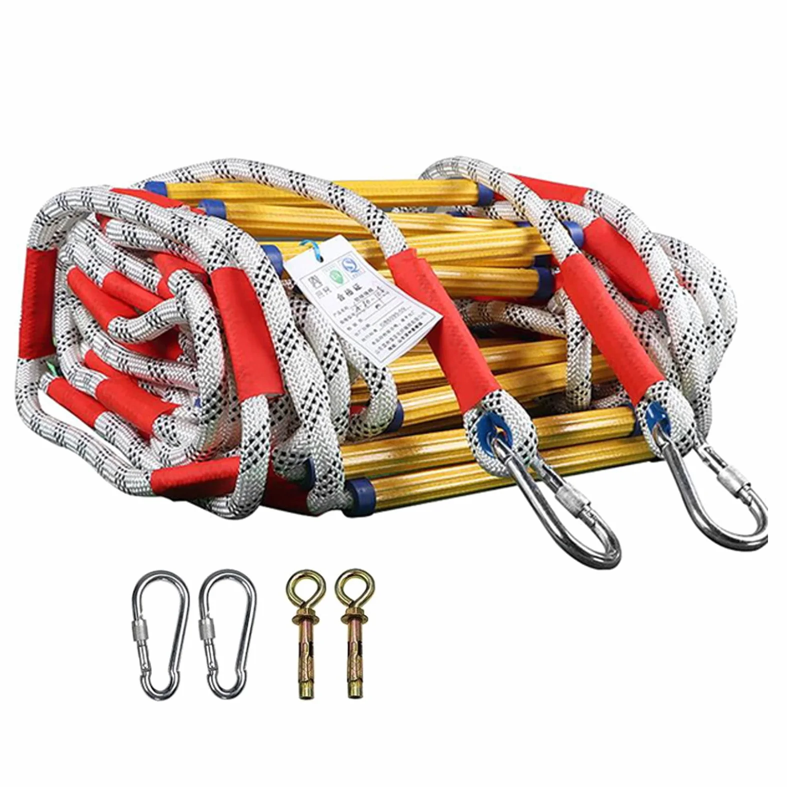 Generico Scala antincendio di Emergenza - Corda Resistente alle Fiamme, dispiegamento rapido per la Massima Sicurezza, Ideale per Bambini e Adulti, Strumento Essenziale per Il Soccorso antincendio.