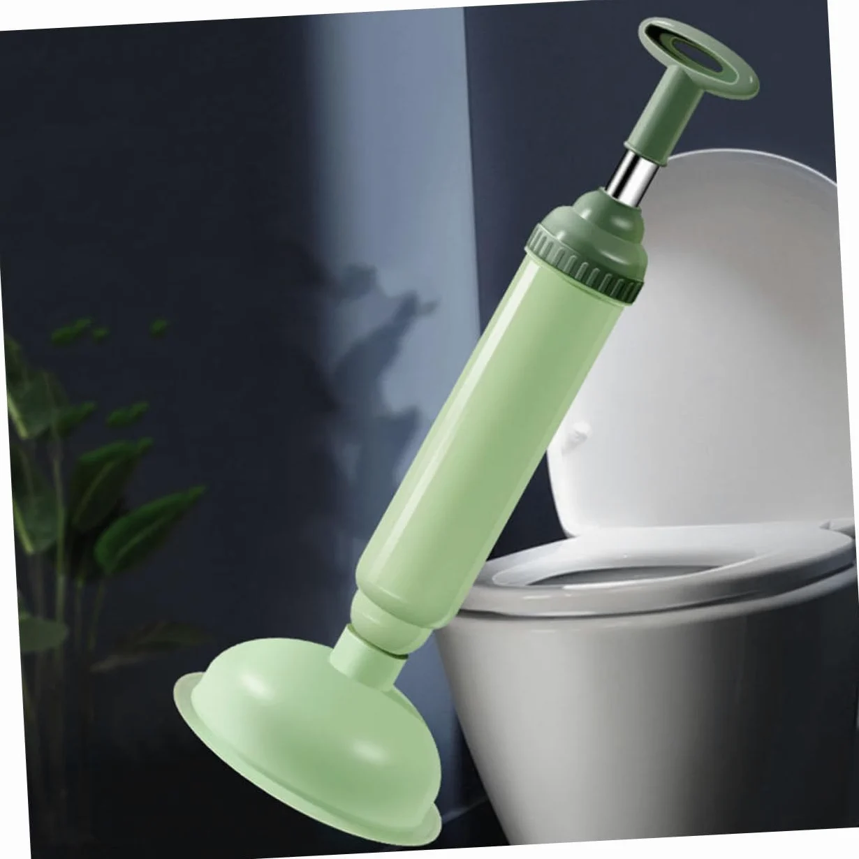 Cabilock Stura Water a Pressione per WC, 2 Pezzi, PVC e Acciaio Inossidabile, Pulizia WC e Rimozione Intasamenti in Bagno e Casa