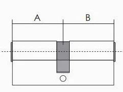 CILINDRO CON 5 CHIAVI PADRONALI UNIVERSALE PER SERRATURA-EUROPEA DI SICUREZZA-NEOS PER PORTE BLINDATE,MARCA ATRA-DIERRE.MISURE A=30mm.B=30mm. A+B=60mm.Sistema di cifratura a 6 perni in acciaio inox
