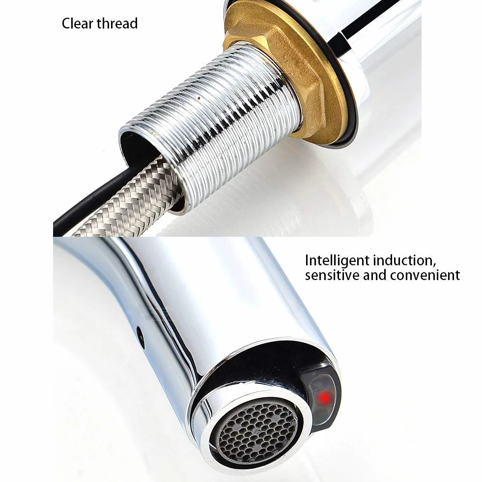 Rubinetto Automatico a Sensore Infrarossi G1/2" Acciaio Inox per Lavello