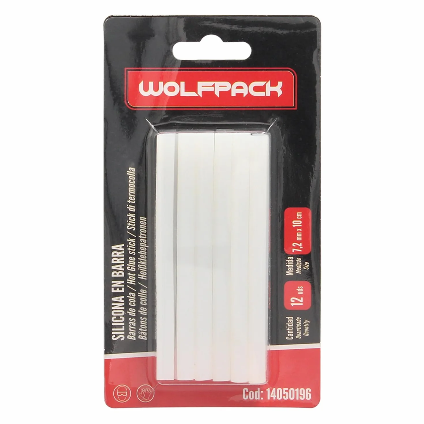 Barre di colla a caldo Ø 7,2 mm Silicone 12 pezzi Pistola Termofusibile