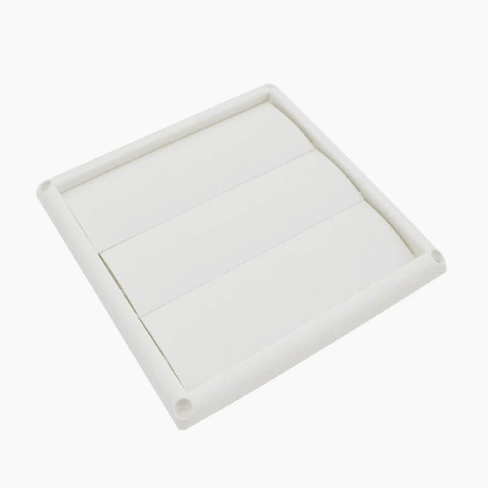 Griglia di ventilazione a parete in plastica | Bianco: scarico con feritoia in plastica for condotto a parete e ventilatore