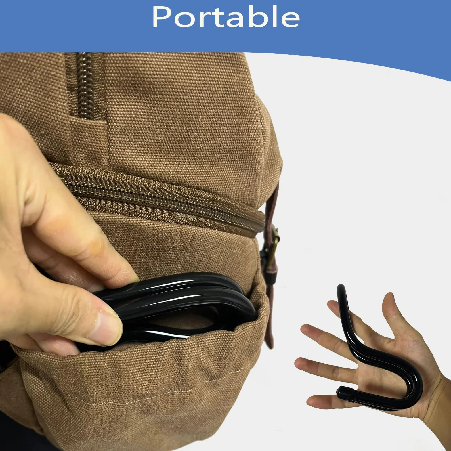Gancio portatile per treppiede per fotocamera, impedisce allo zaino di toccare il terreno, ganci flessibili per appendere il treppiedi adatti alla maggior parte dei treppiedi