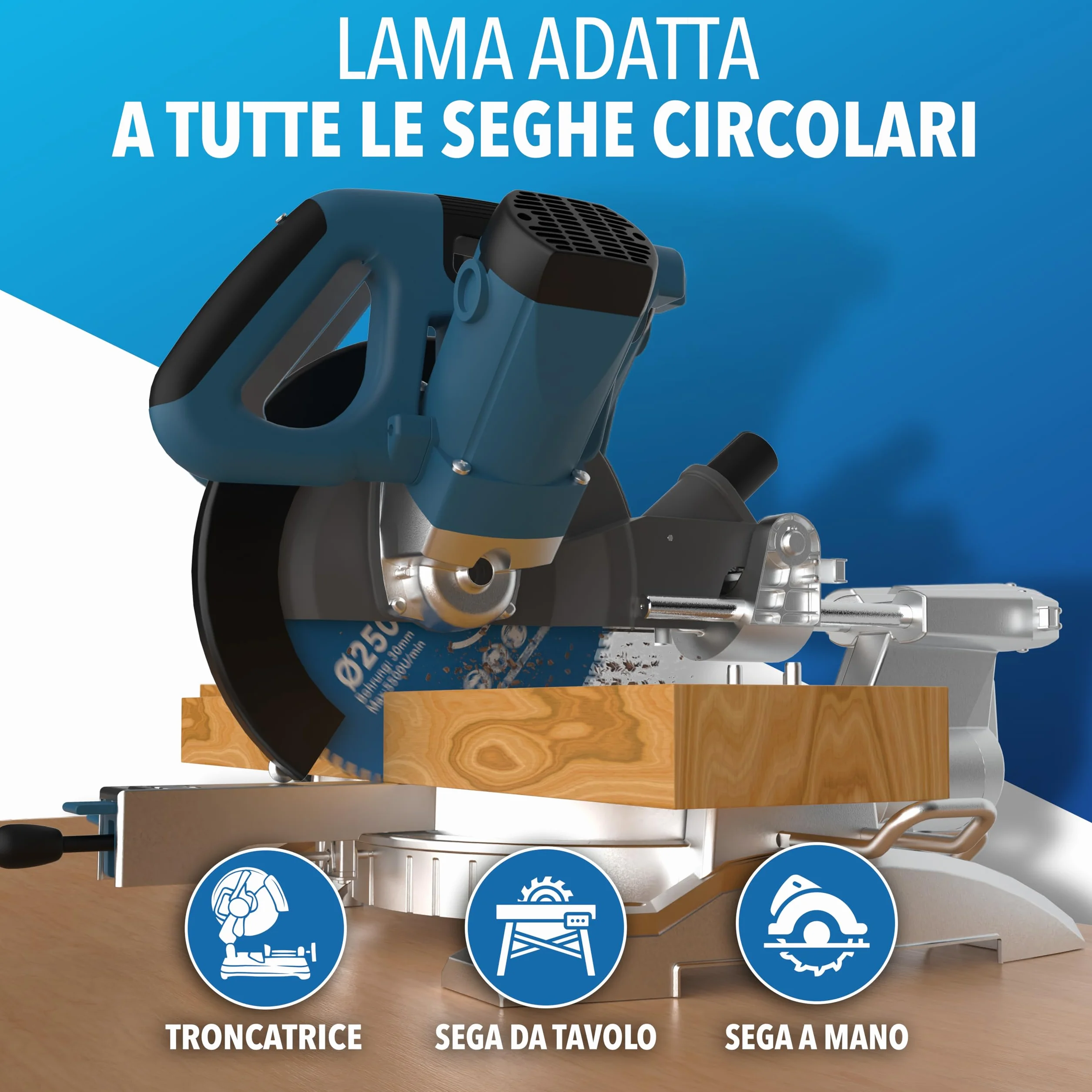 Lama per sega circolare 160x20 cm compatibile Bosch legno metallo alluminio