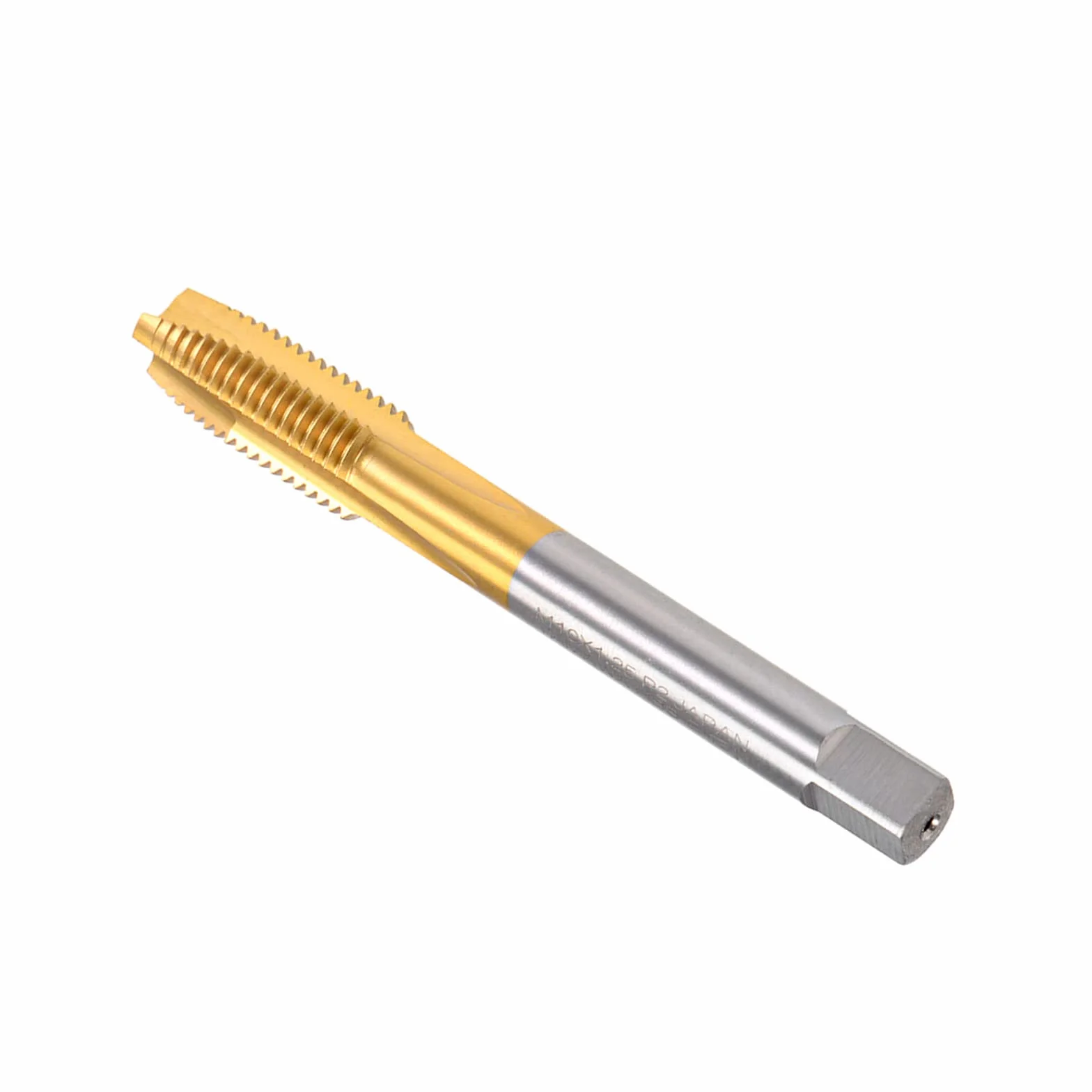 Spirale Punta Maschi M10 x 1.25 Filo Titanio Rivestito Acciaio 6542 Vite Fresatura Foratura Maschio, 1 Pezzo