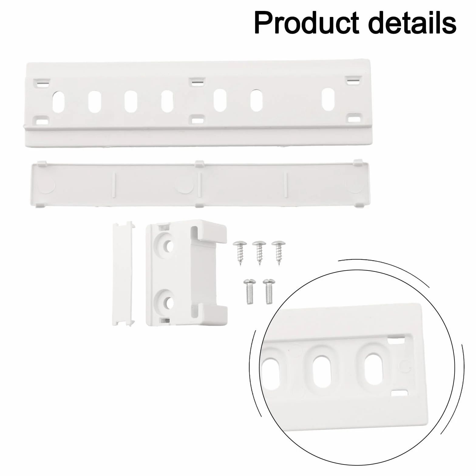 Guide scorrevoli per frigorifero da incasso bianco 15x10x5 cm plastica metallo