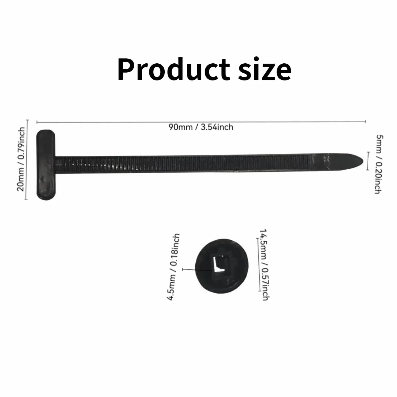 Pezzi Fibbia Universale per Fascette Stringicavo in Nylon, 100 Pezzi, Con Pinze e Guanti