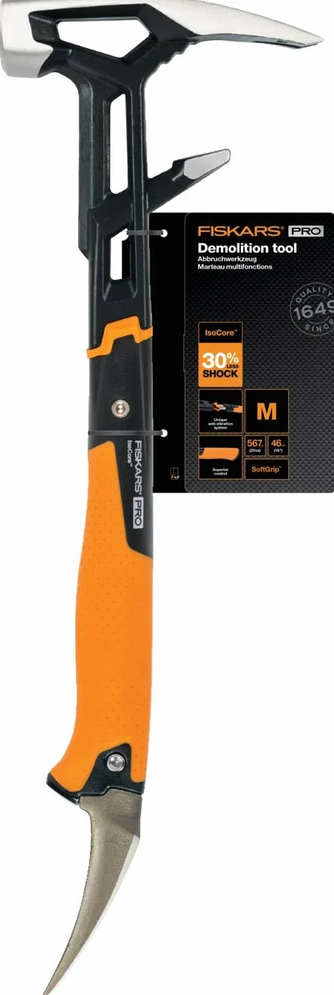 Fiskars IsoCore M Attrezzo di demolizione 46,2 cm 1,38 kg Nero/Arancione