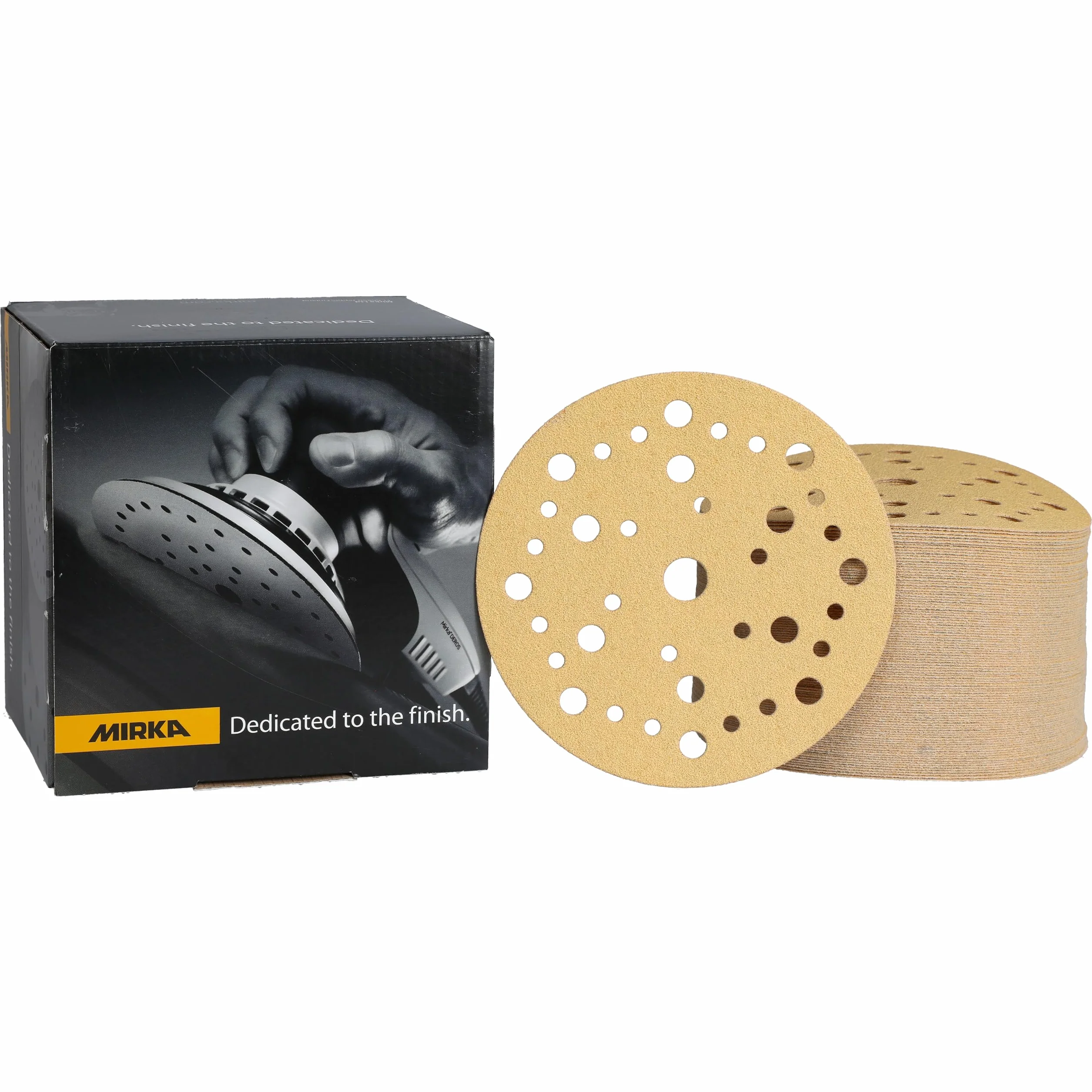 Mirka Gold Carta abrasiva universale Ø 150 mm a strappo 37 fori grana P80 100 pezzi